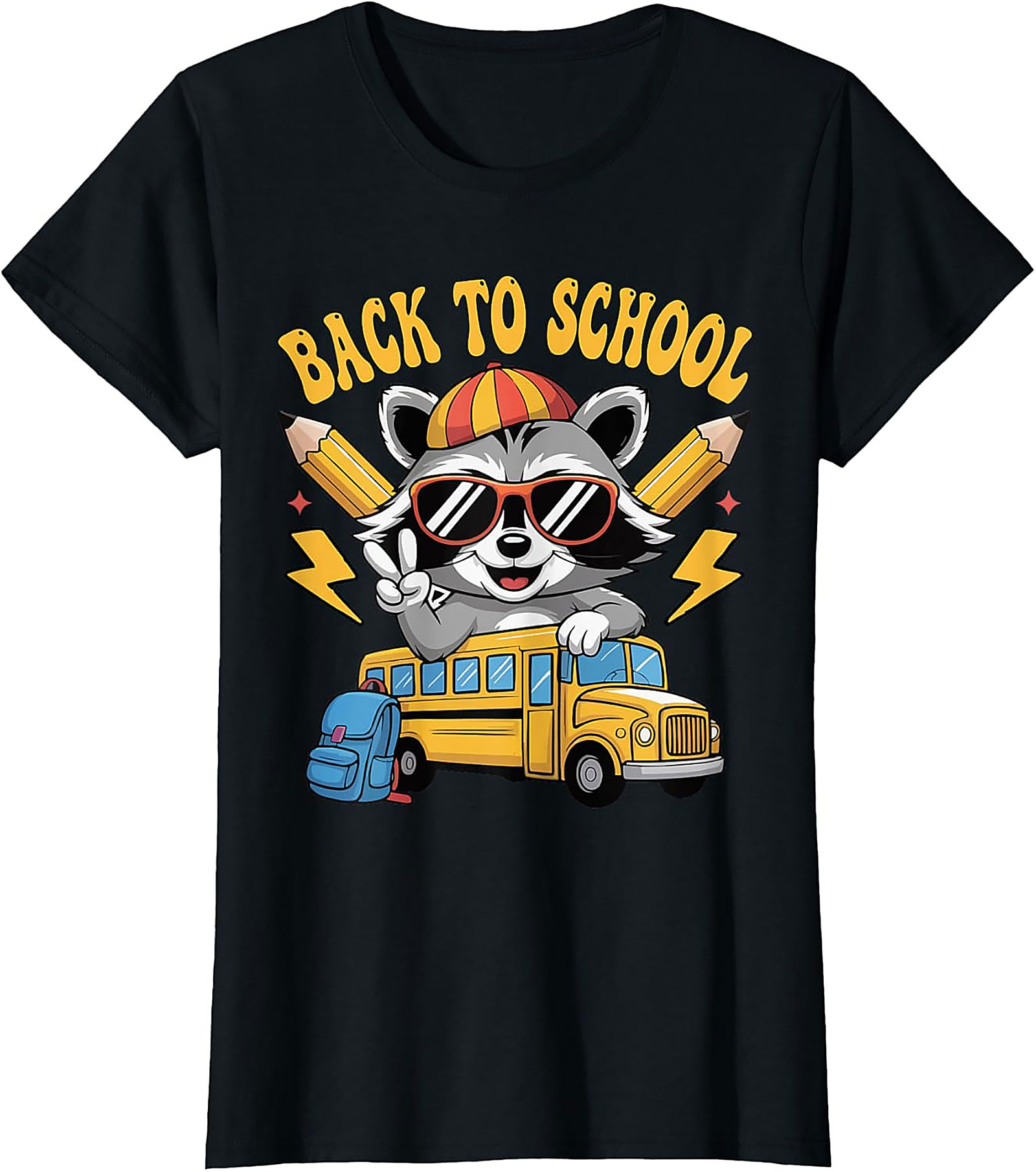 Back to School Raccoon T-shirt | Cool Student Graphic Tee