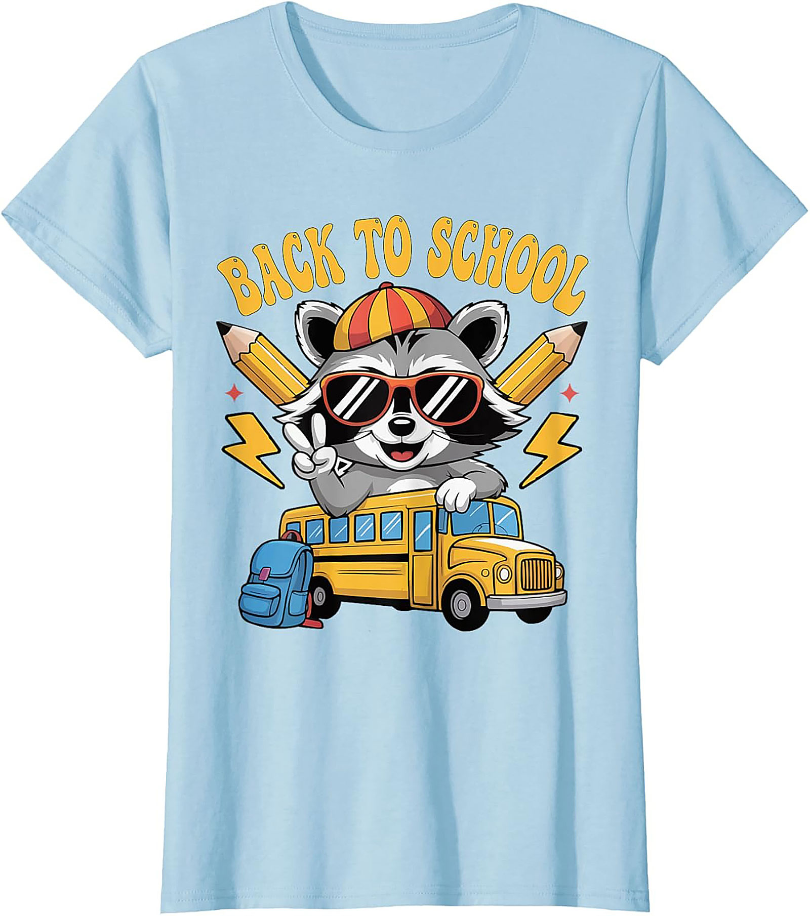 Back to School Raccoon T-shirt | Cool Student Graphic Tee