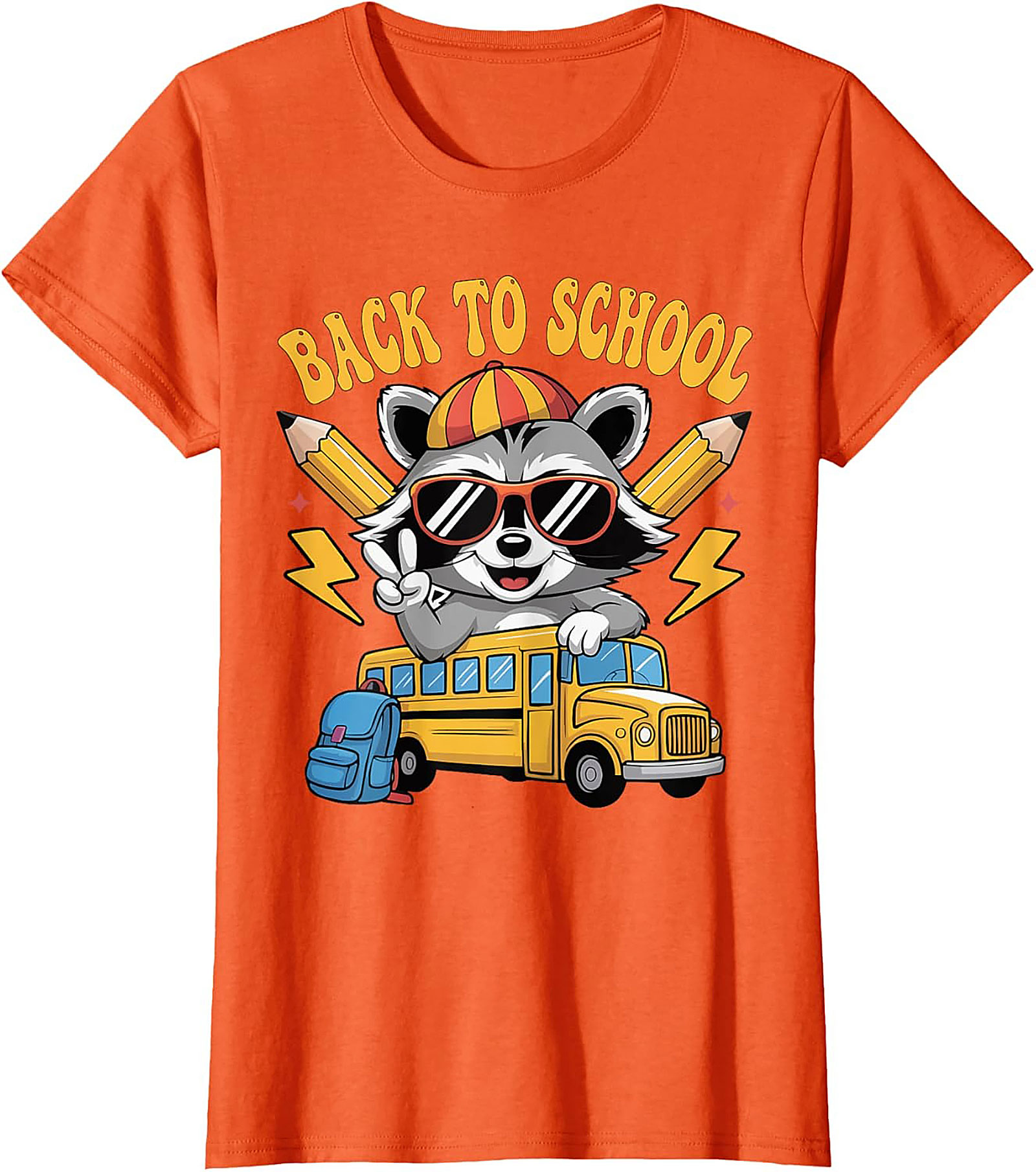 Back to School Raccoon T-shirt | Cool Student Graphic Tee