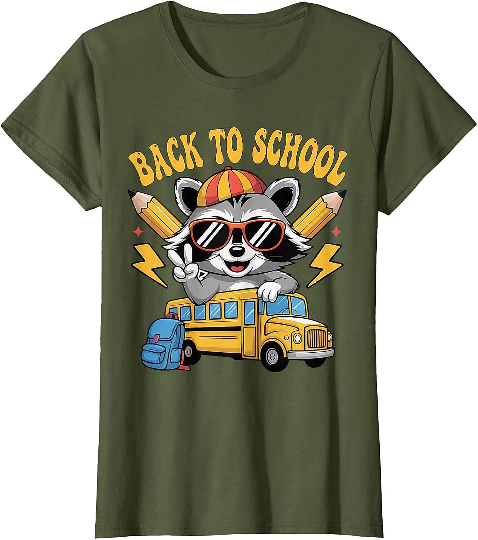 Back to School Raccoon T-shirt | Cool Student Graphic Tee