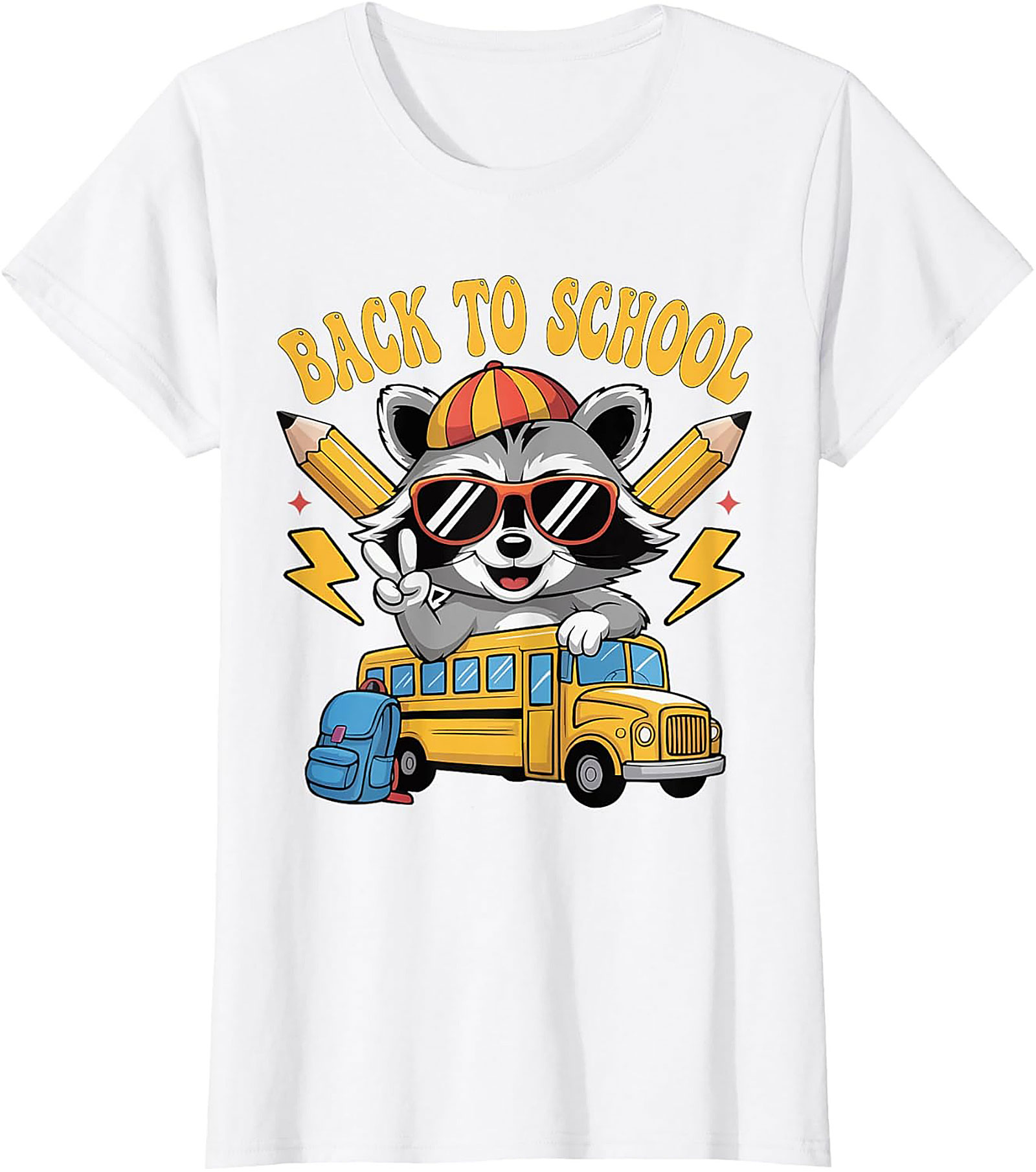 Back to School Raccoon T-shirt | Cool Student Graphic Tee