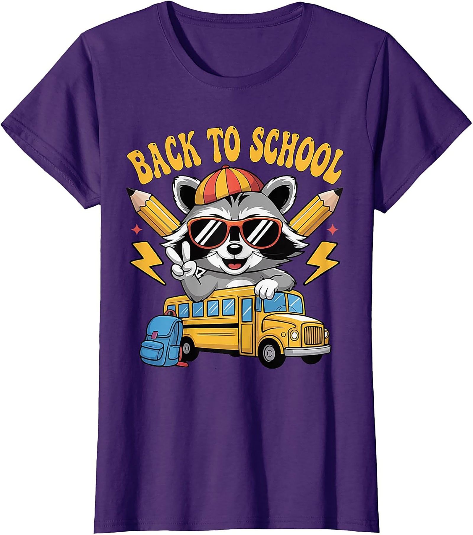 Back to School Raccoon T-shirt | Cool Student Graphic Tee
