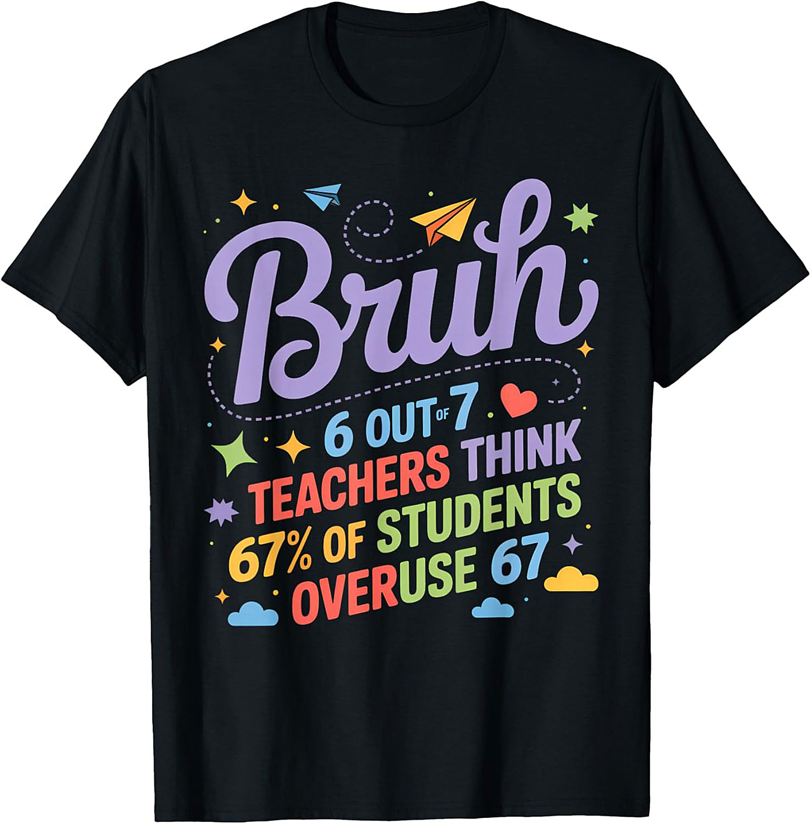 Funny Bruh Student Graphic Tee Teacher Humor Unisex Shirt