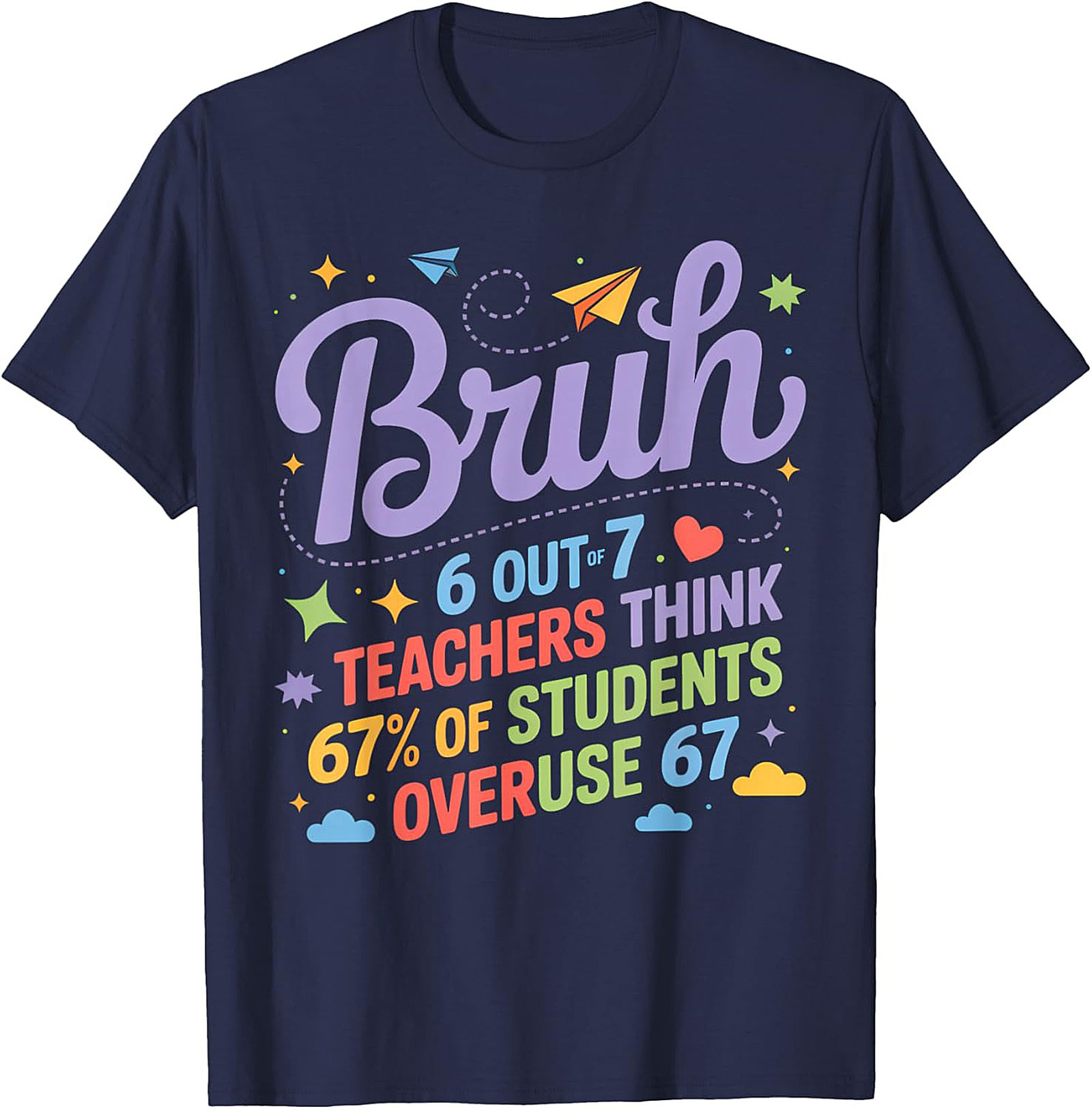 Funny Bruh Student Graphic Tee Teacher Humor Unisex Shirt