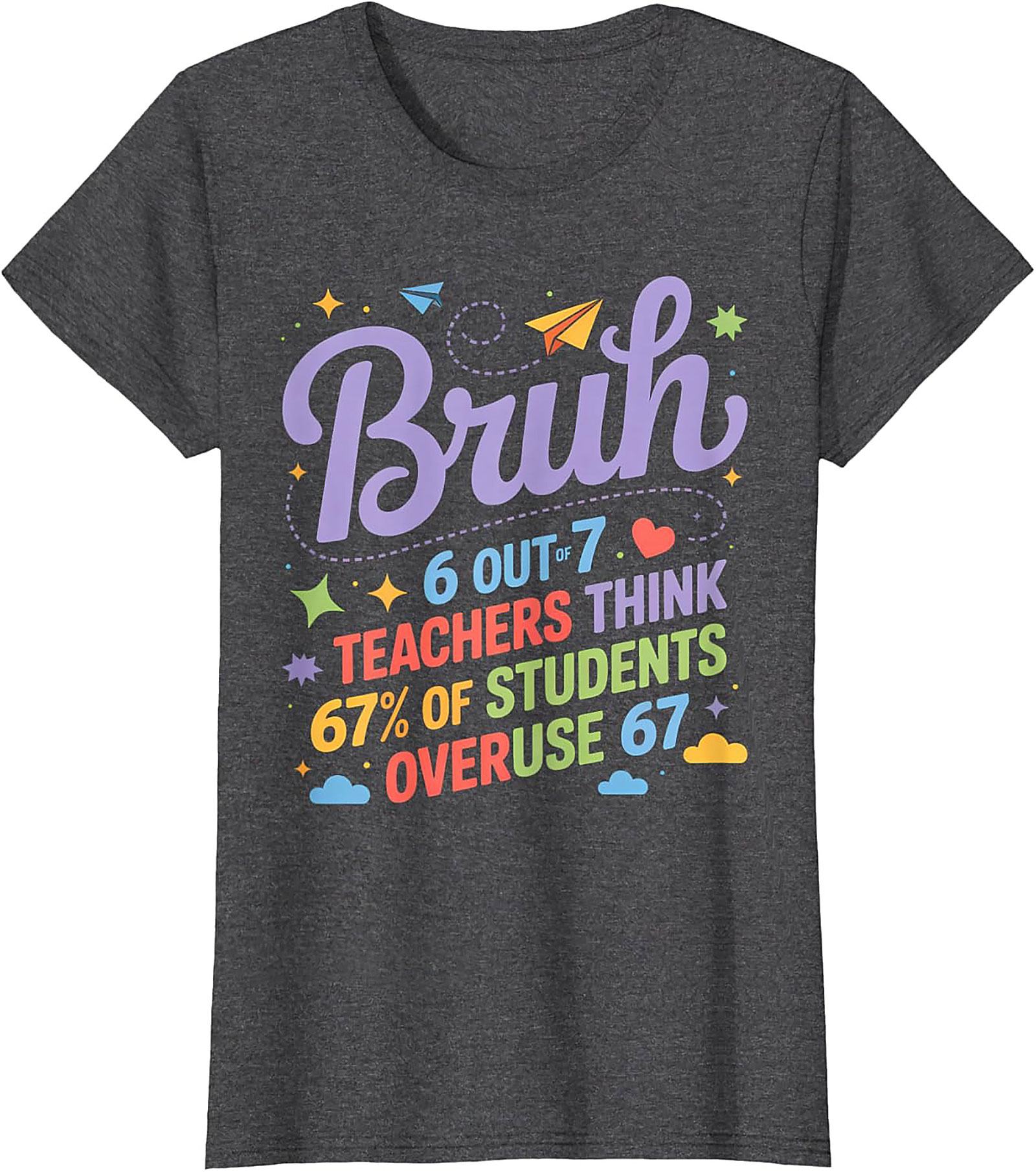 Funny Bruh Student Graphic Tee Teacher Humor Unisex Shirt