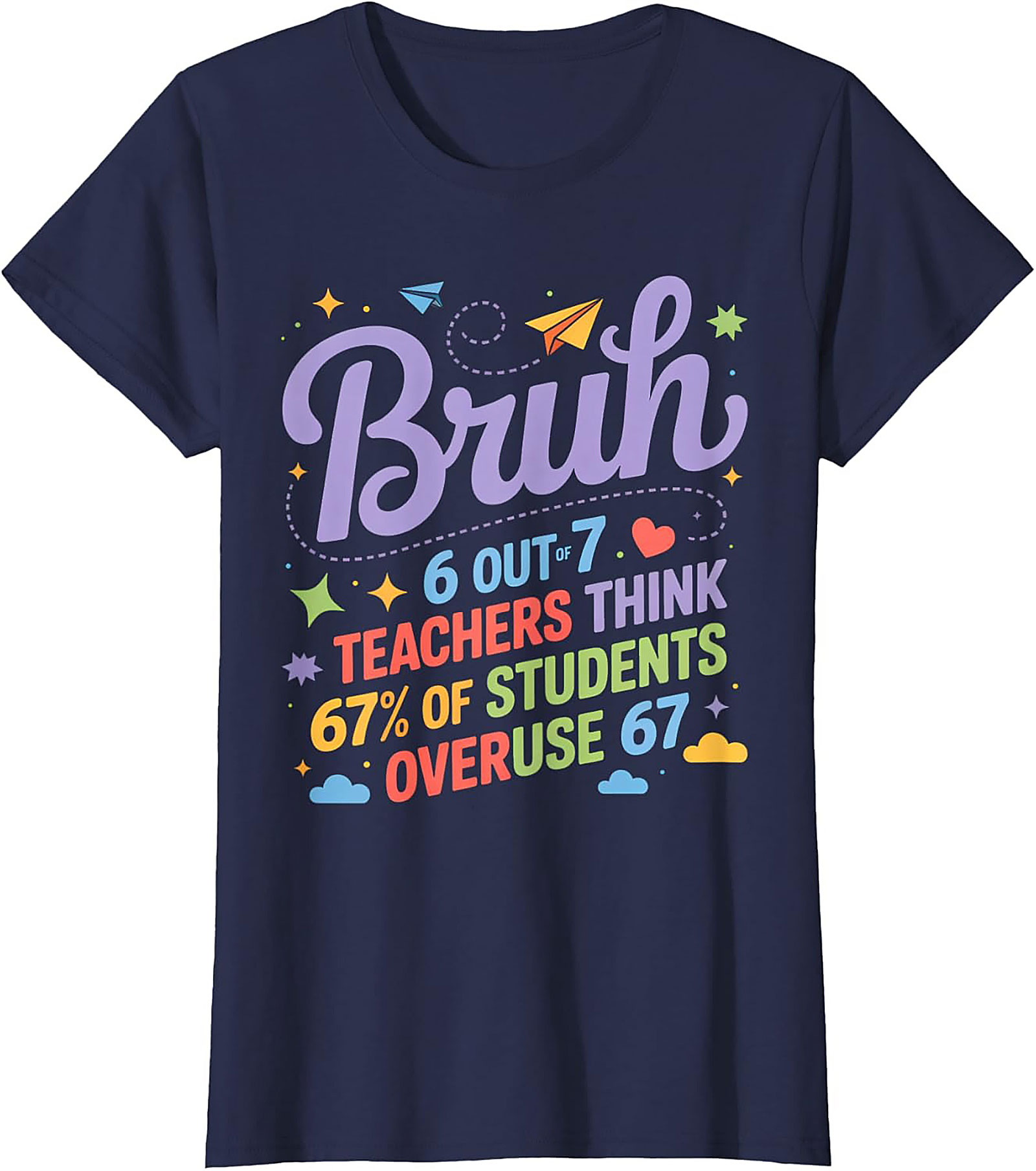 Funny Bruh Student Graphic Tee Teacher Humor Unisex Shirt