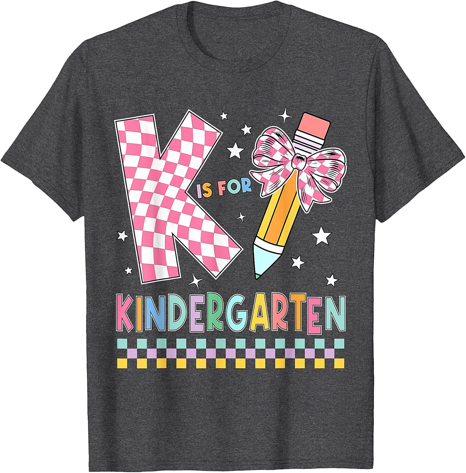  K is for Kindergarten Teacher T-shirt | Groovy Back to School Graphic Tee