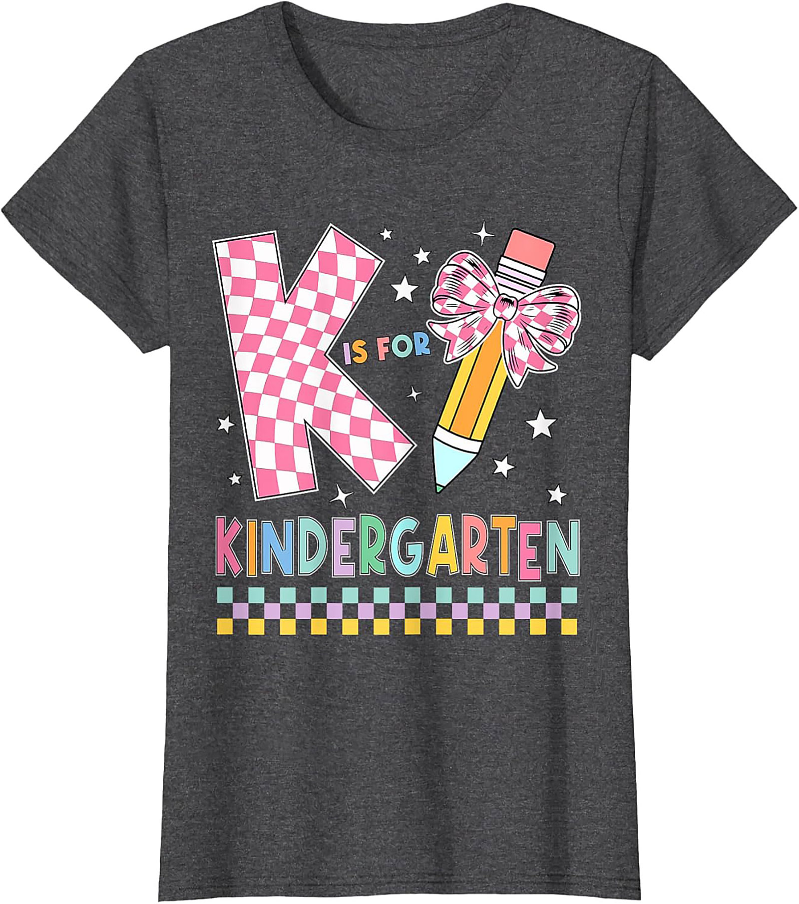  K is for Kindergarten Teacher T-shirt | Groovy Back to School Graphic Tee