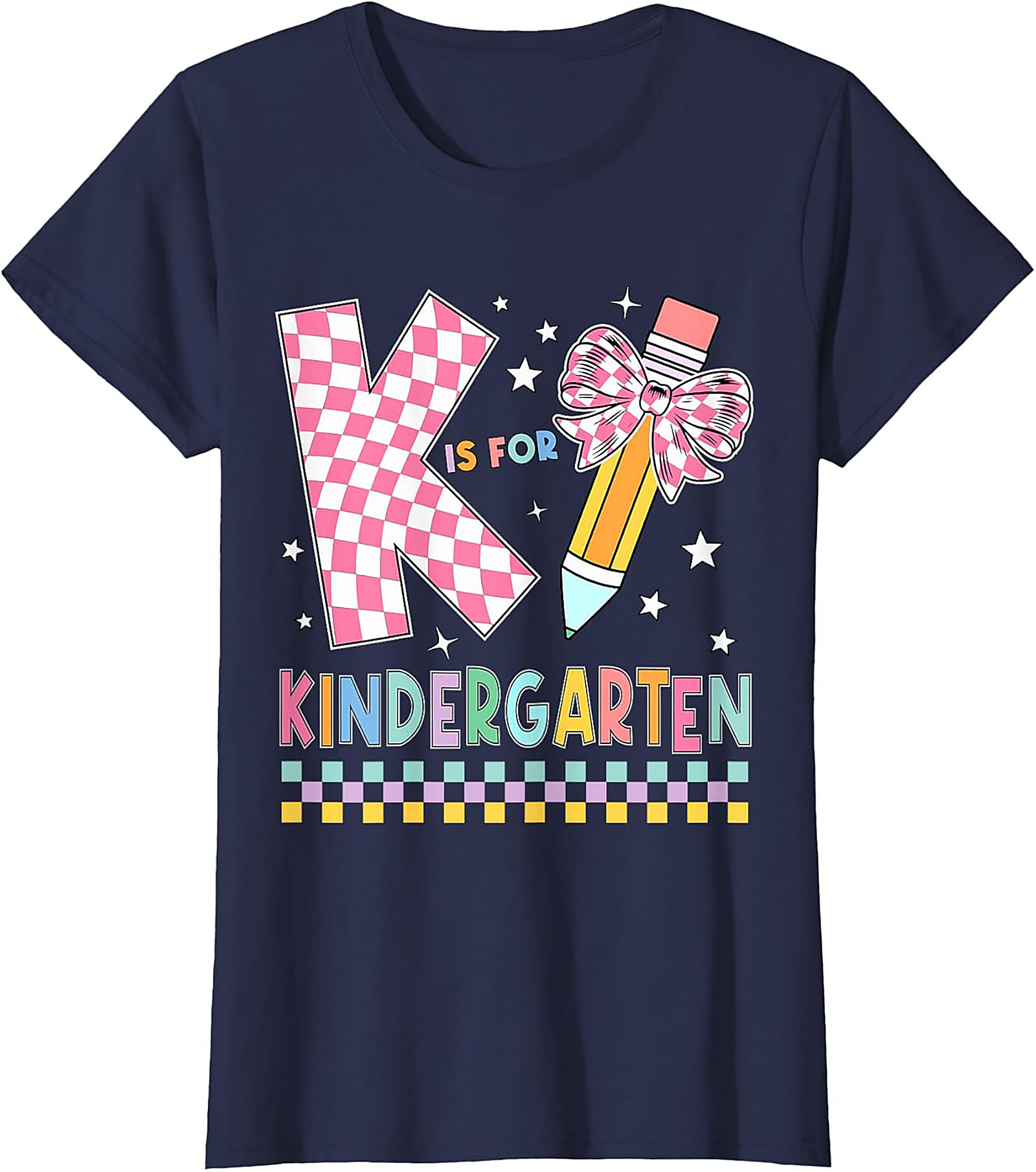  K is for Kindergarten Teacher T-shirt | Groovy Back to School Graphic Tee
