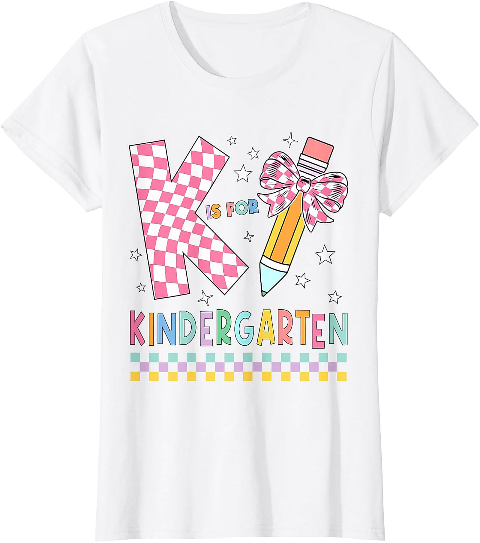  K is for Kindergarten Teacher T-shirt | Groovy Back to School Graphic Tee