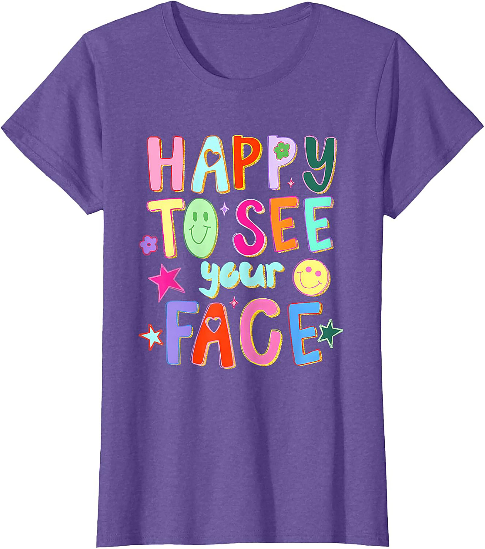 Happy Face Graphic Tee Retro Positive Unisex Shirt Gift