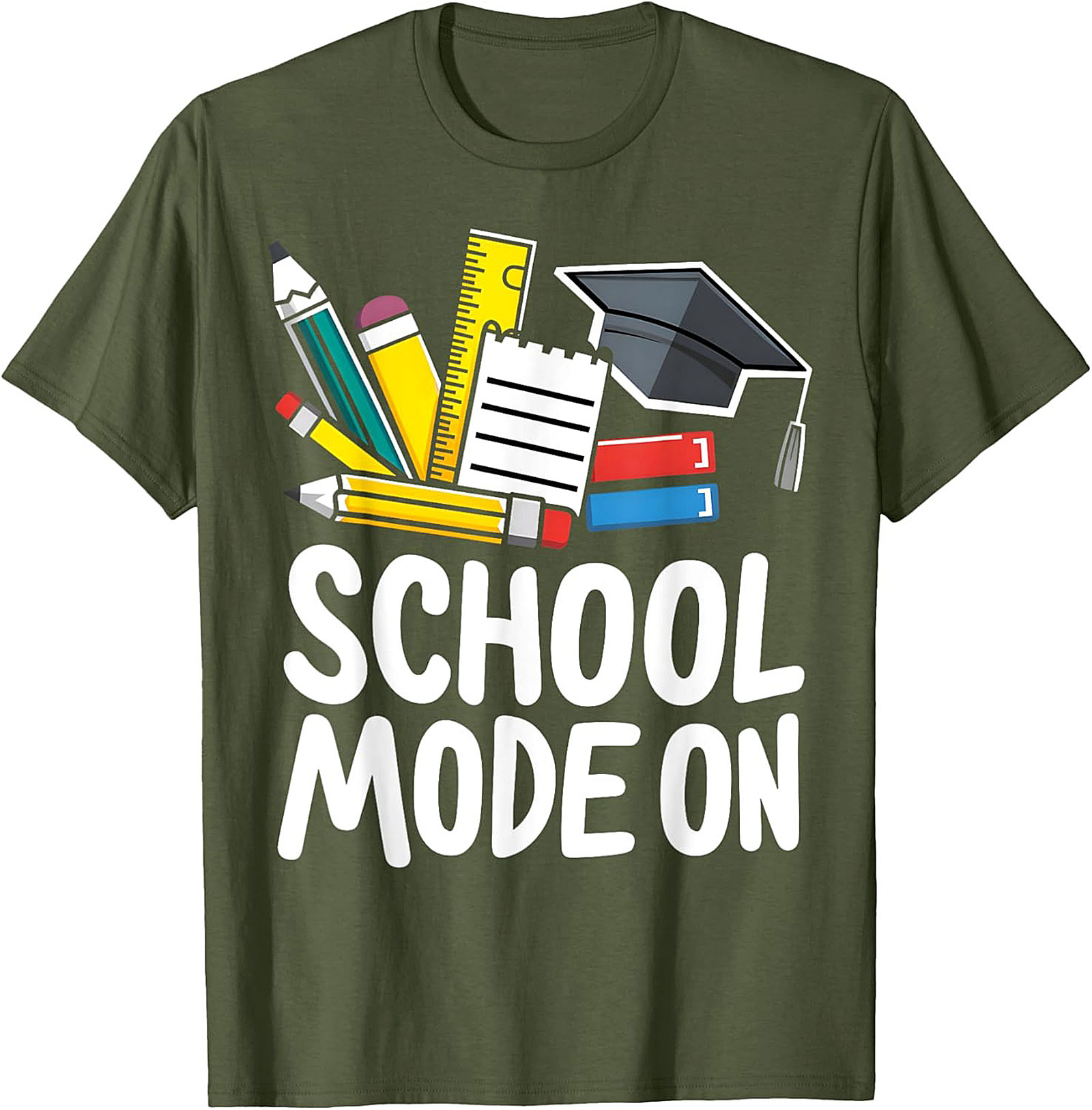 School Mode On T-shirt | Funny Back to School Graphic Tee for Students & Teachers