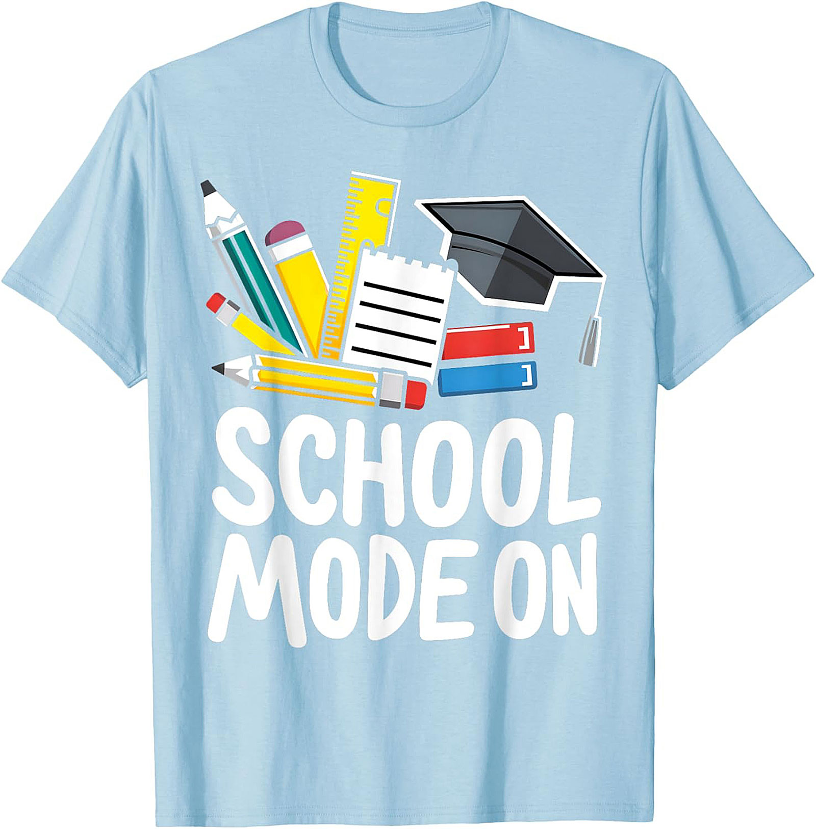 School Mode On T-shirt | Funny Back to School Graphic Tee for Students & Teachers