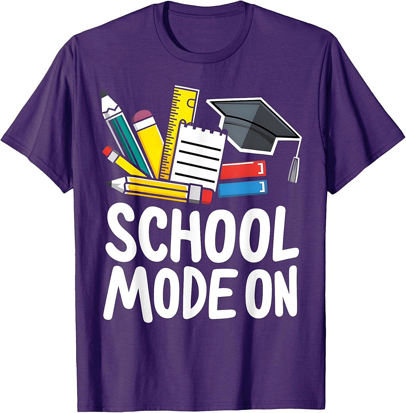 School Mode On T-shirt | Funny Back to School Graphic Tee for Students & Teachers