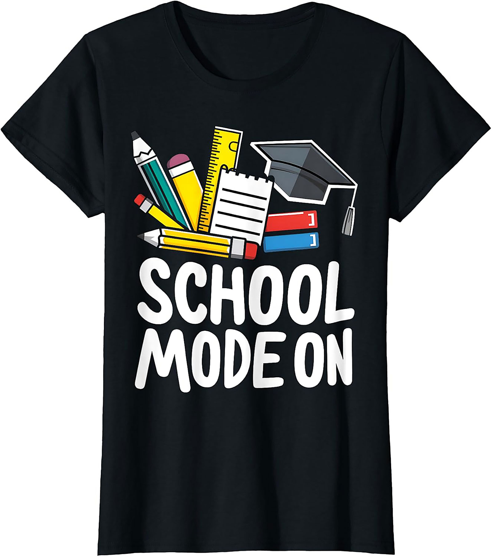 School Mode On T-shirt | Funny Back to School Graphic Tee for Students & Teachers