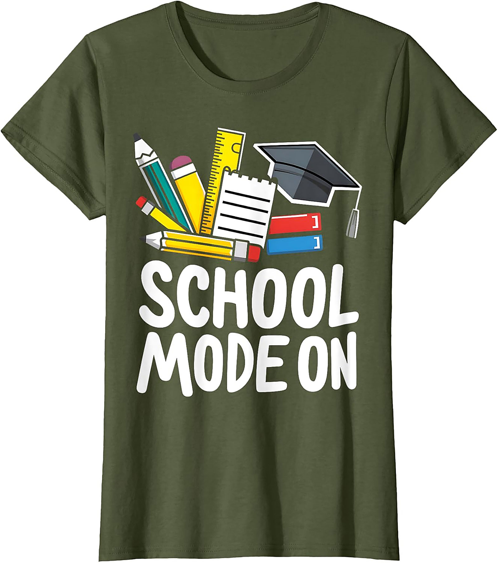 School Mode On T-shirt | Funny Back to School Graphic Tee for Students & Teachers