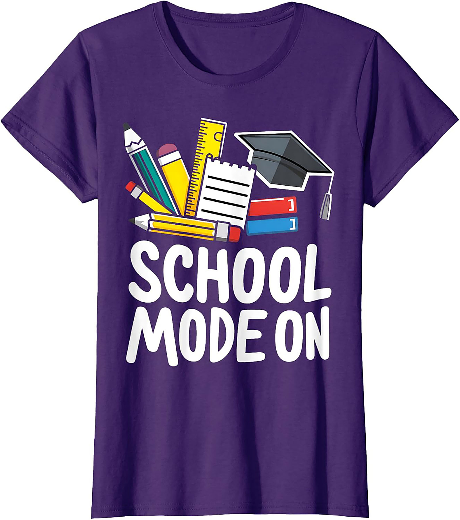 School Mode On T-shirt | Funny Back to School Graphic Tee for Students & Teachers