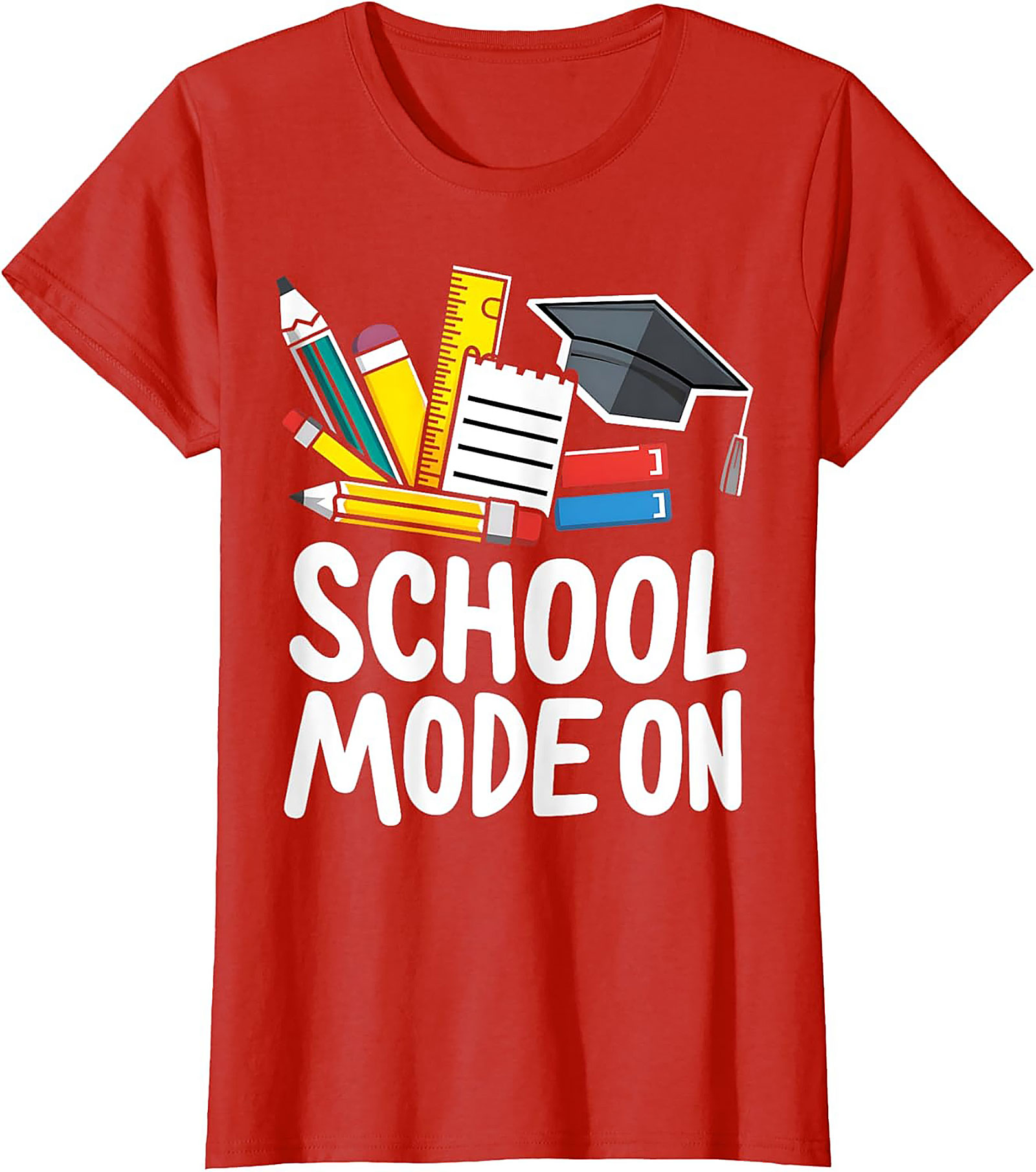 School Mode On T-shirt | Funny Back to School Graphic Tee for Students & Teachers