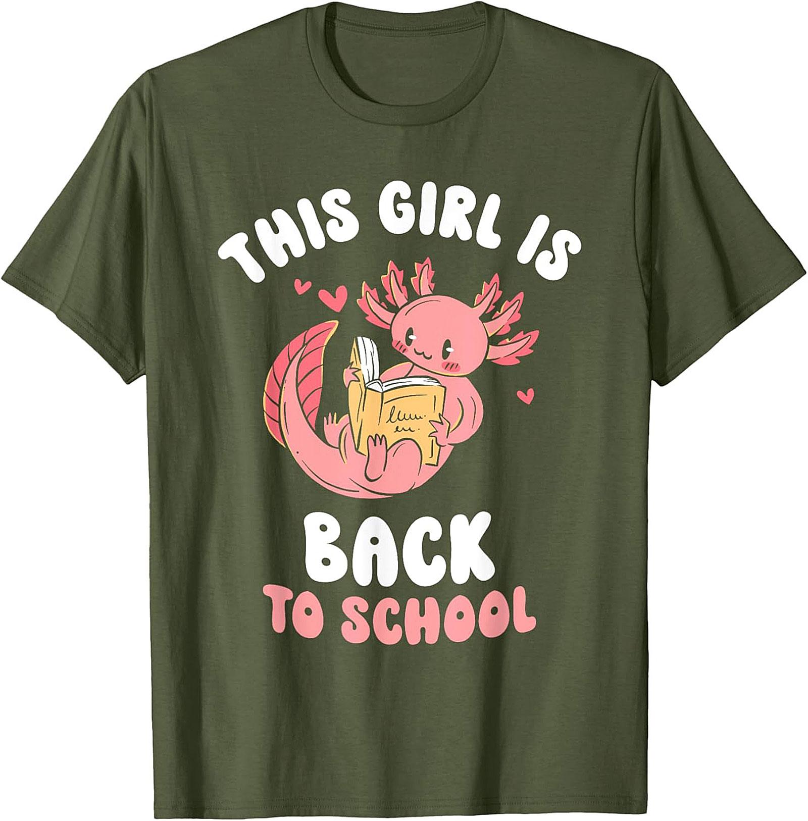 Axolotl Back to School T-shirt: This Girl Is Ready to Read Graphic Tee