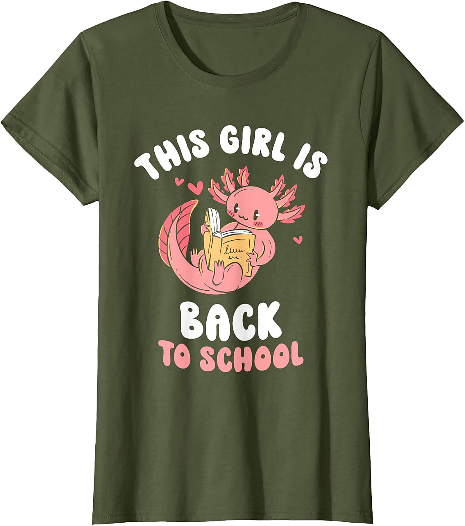 Axolotl Back to School T-shirt: This Girl Is Ready to Read Graphic Tee
