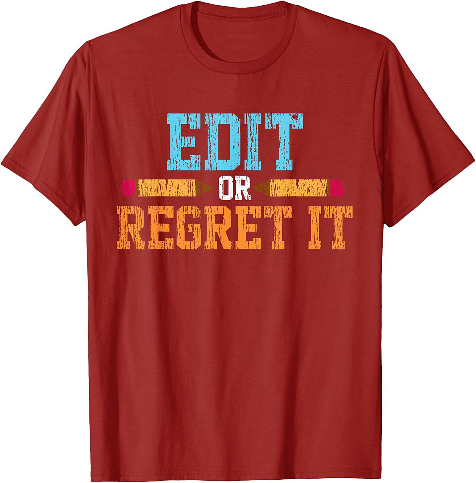 EDIT OR REGRET IT Editor Graphic Tee Writer Shirt Gift