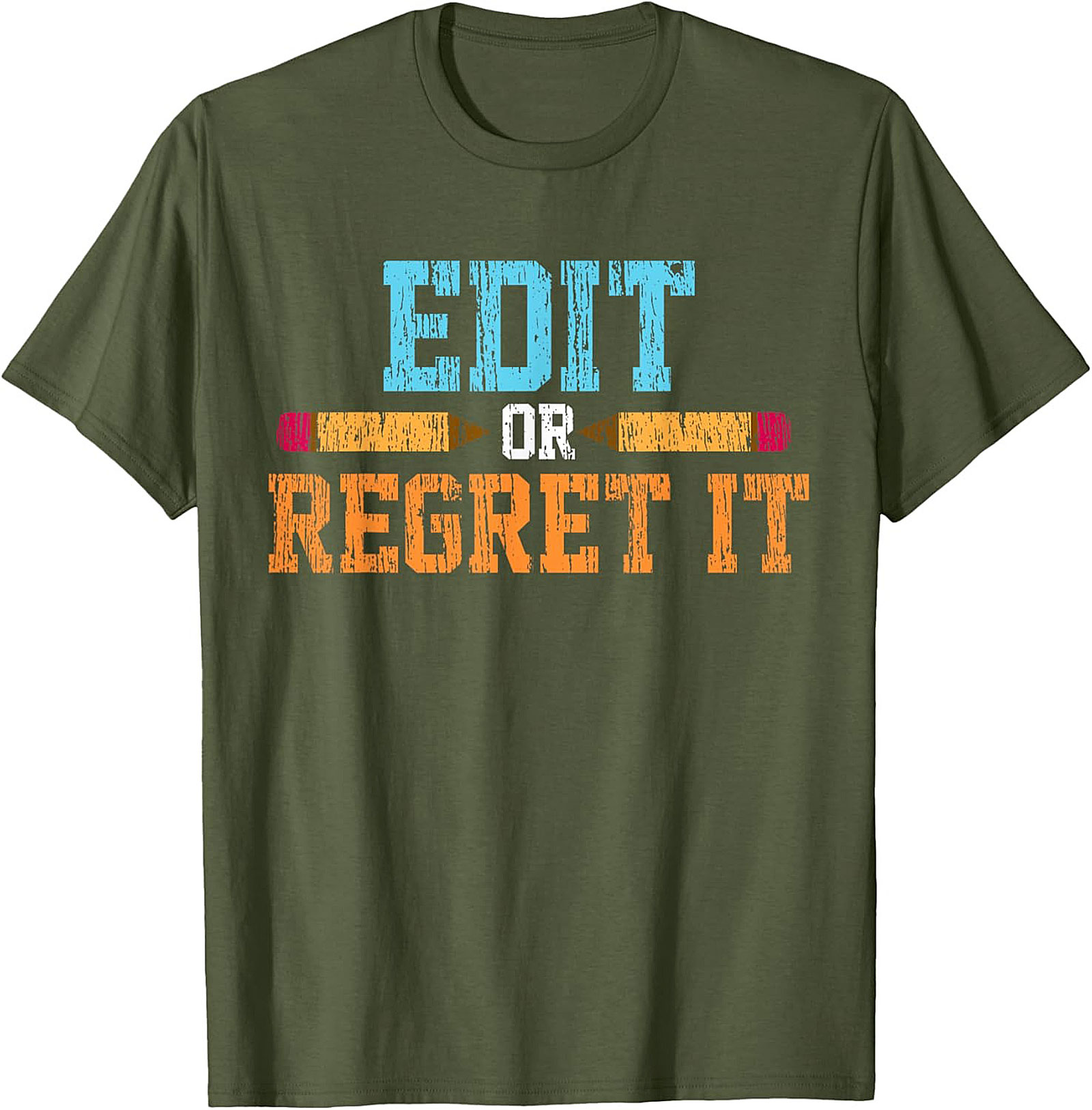 EDIT OR REGRET IT Editor Graphic Tee Writer Shirt Gift