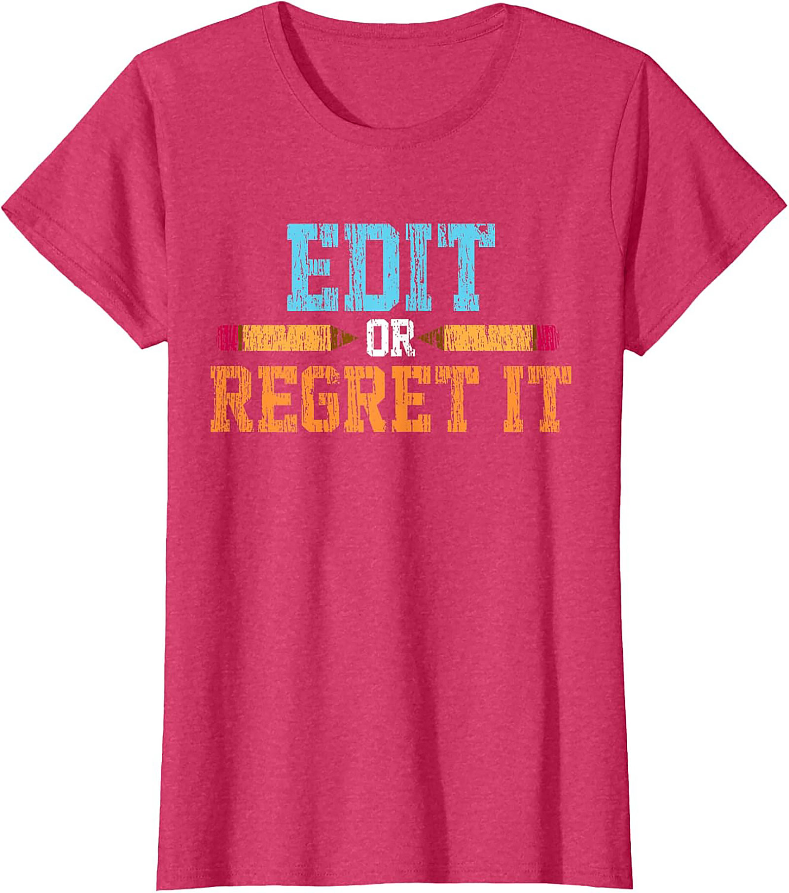 EDIT OR REGRET IT Editor Graphic Tee Writer Shirt Gift