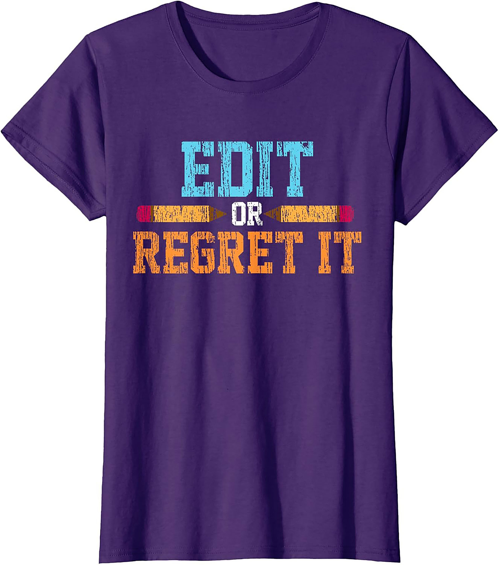 EDIT OR REGRET IT Editor Graphic Tee Writer Shirt Gift