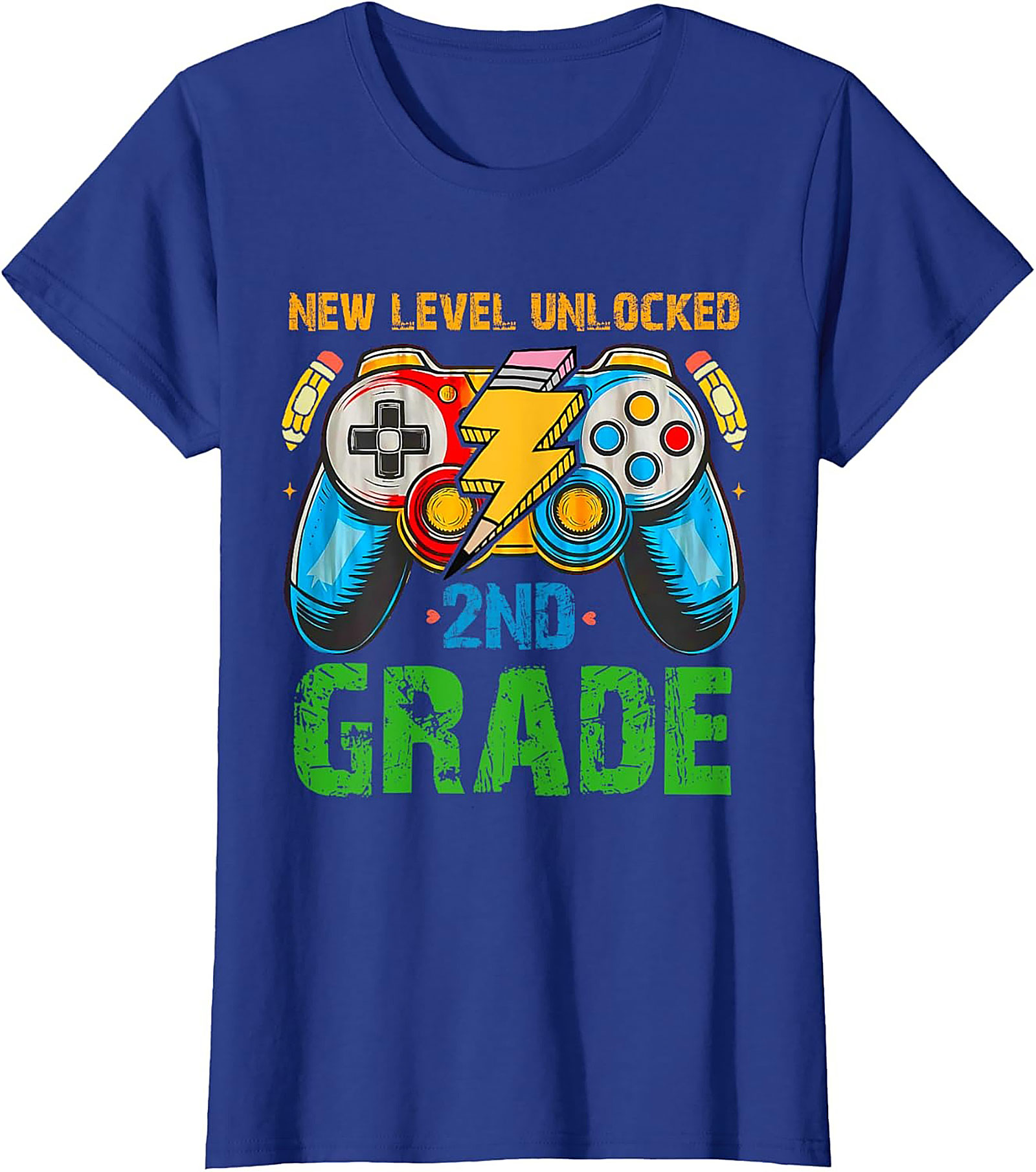 NEW LEVEL UNLOCKED 2ND GRADE T-Shirt | Gamer Back to School Graphic Tee