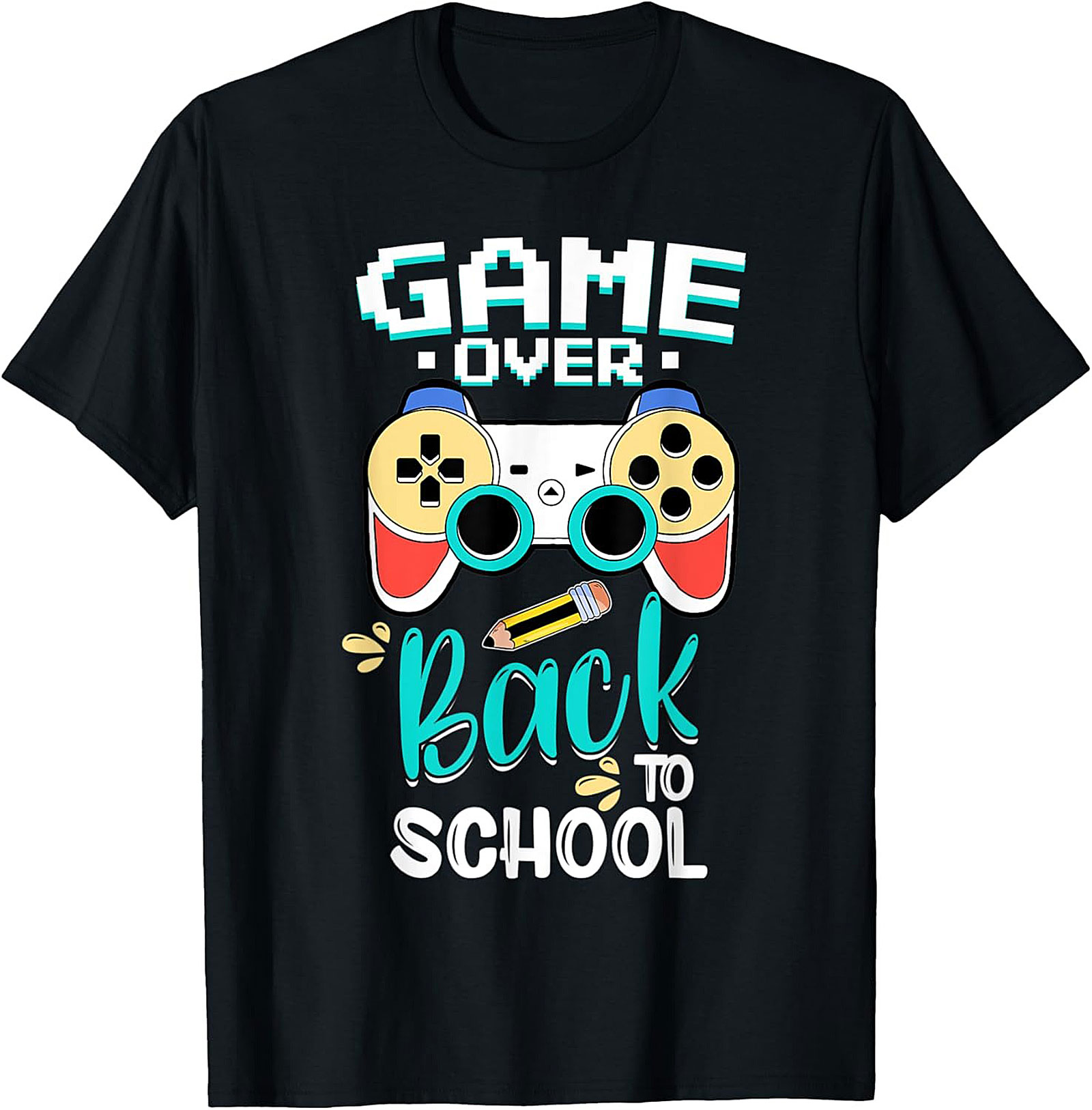 Game Over Back to School Funny Graphic Tee | Student Gamer Unisex Shirt