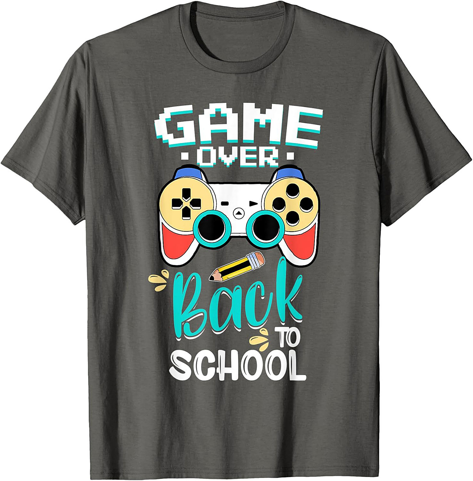 Game Over Back to School Funny Graphic Tee | Student Gamer Unisex Shirt
