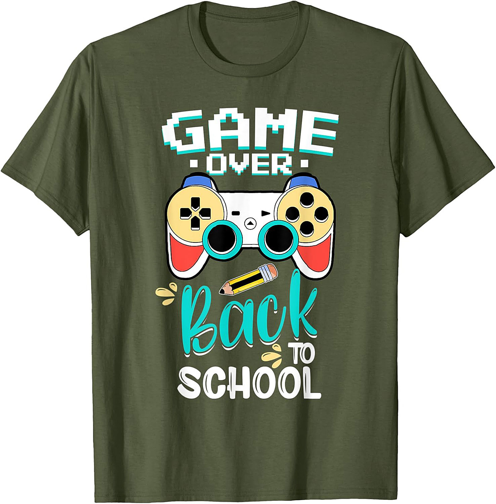 Game Over Back to School Funny Graphic Tee | Student Gamer Unisex Shirt