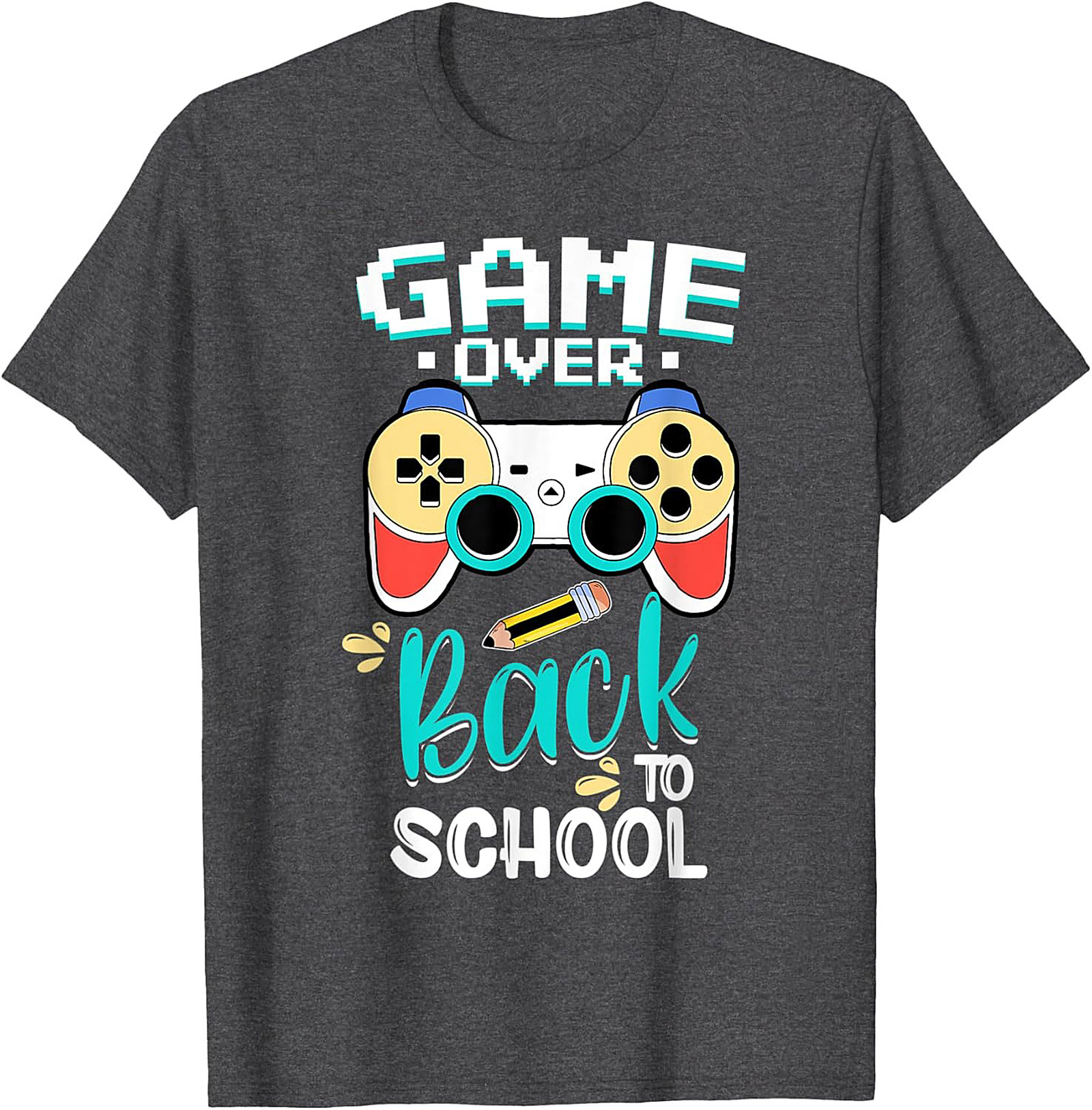 Game Over Back to School Funny Graphic Tee | Student Gamer Unisex Shirt