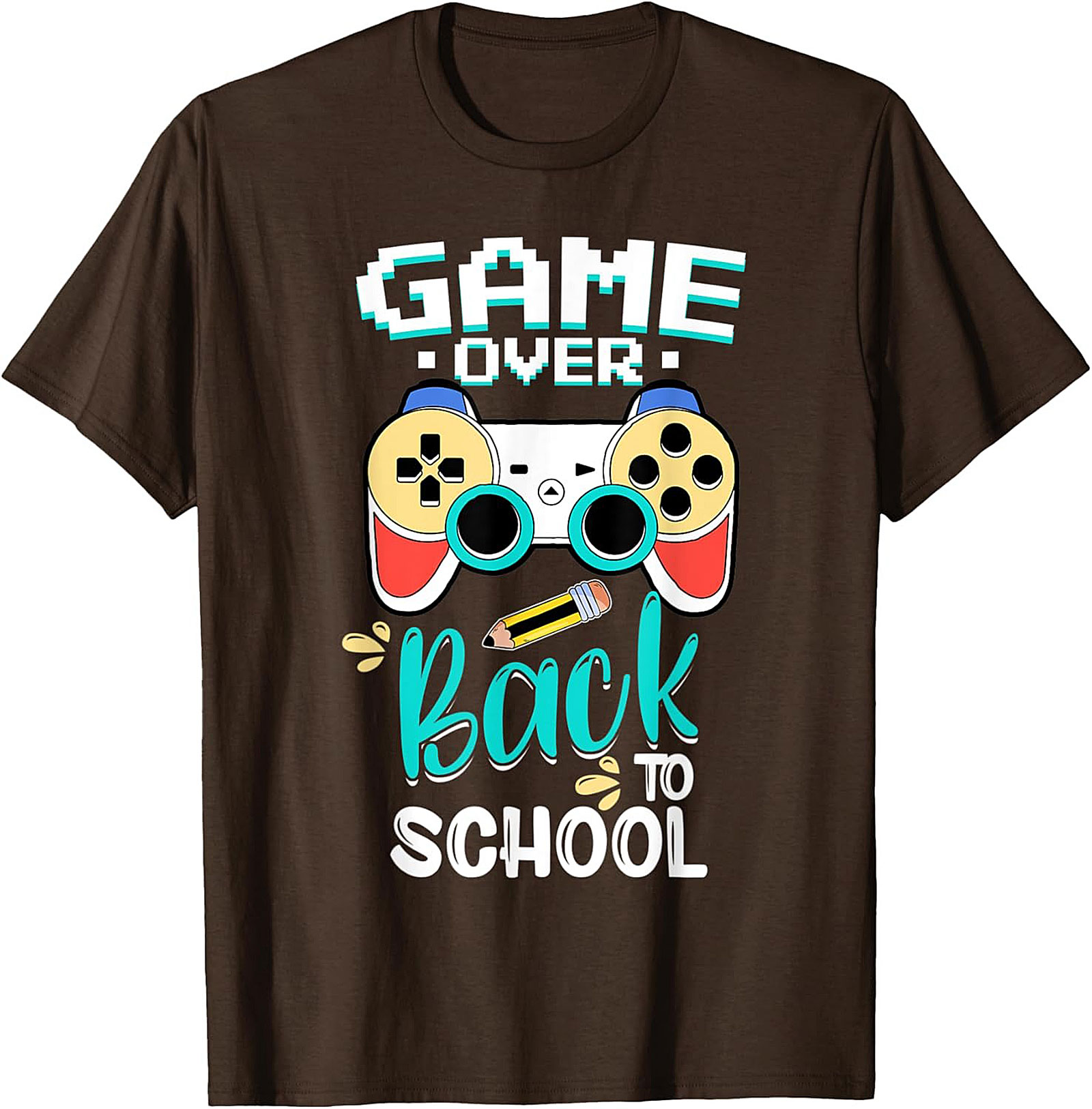 Game Over Back to School Funny Graphic Tee | Student Gamer Unisex Shirt