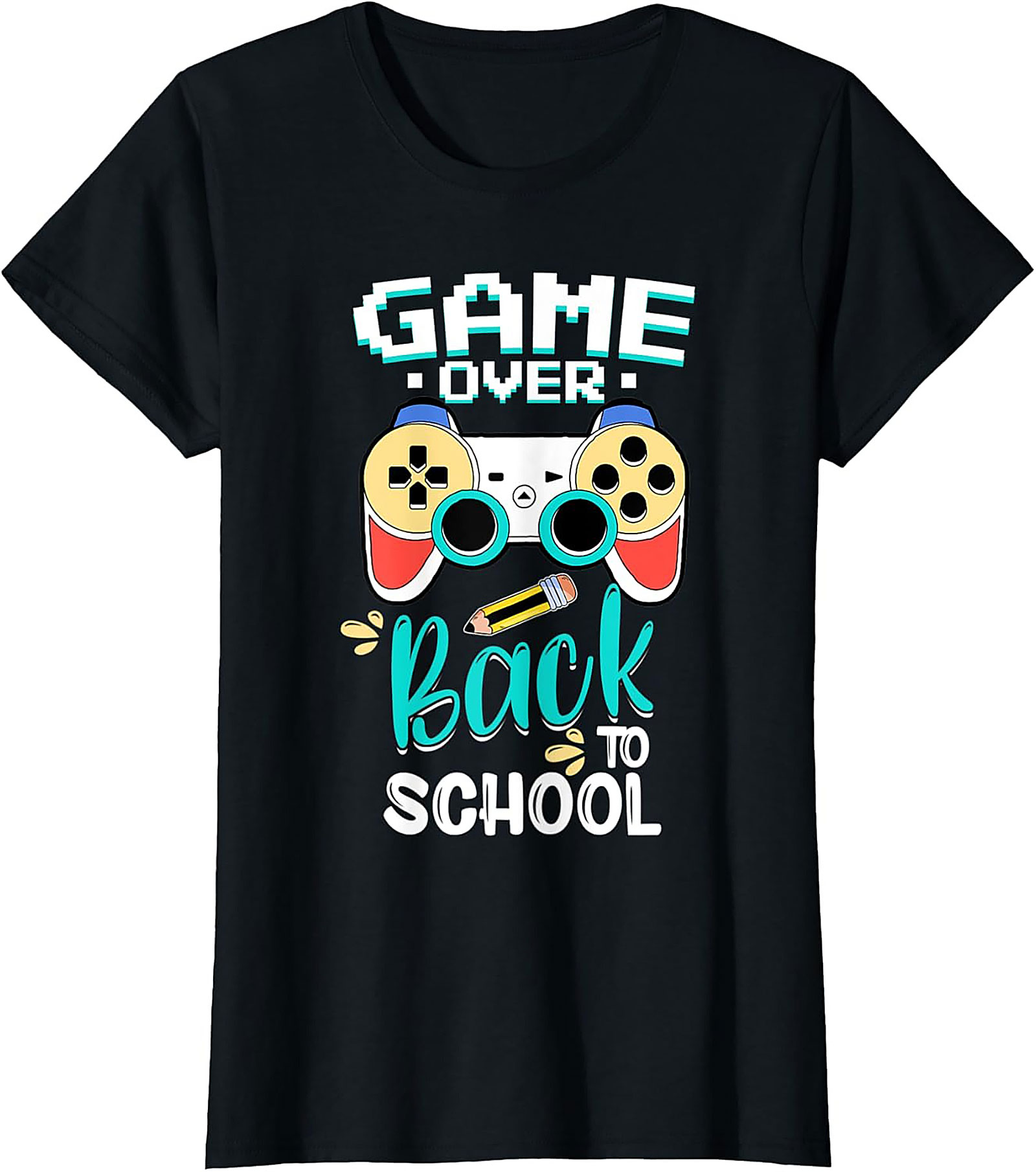 Game Over Back to School Funny Graphic Tee | Student Gamer Unisex Shirt