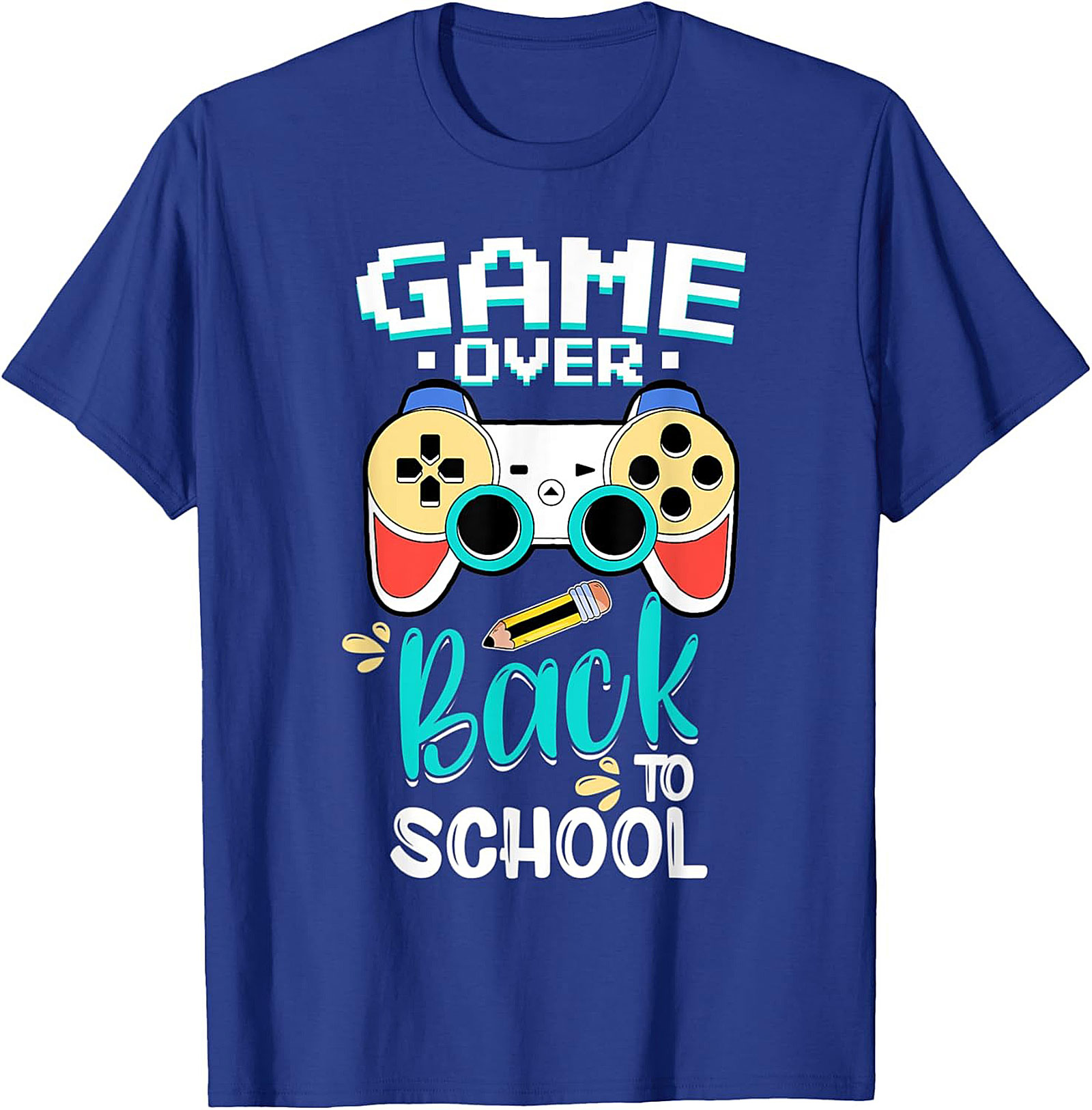 Game Over Back to School Funny Graphic Tee | Student Gamer Unisex Shirt