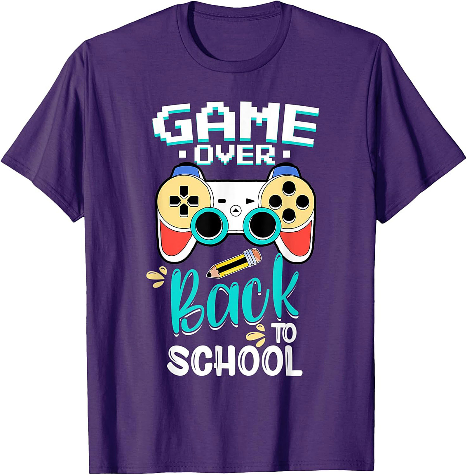 Game Over Back to School Funny Graphic Tee | Student Gamer Unisex Shirt