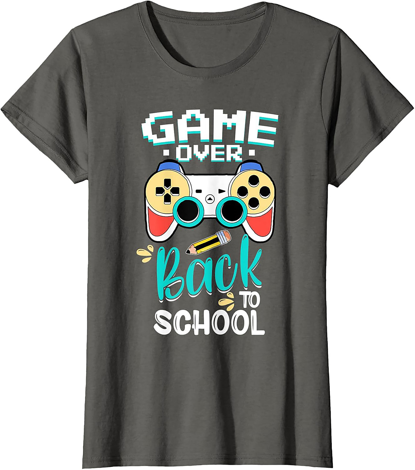 Game Over Back to School Funny Graphic Tee | Student Gamer Unisex Shirt