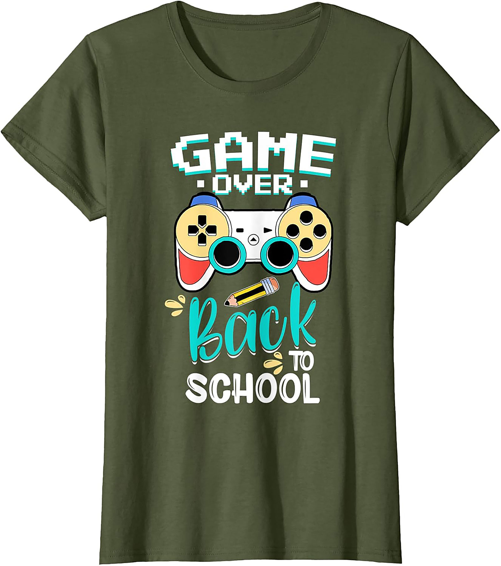 Game Over Back to School Funny Graphic Tee | Student Gamer Unisex Shirt