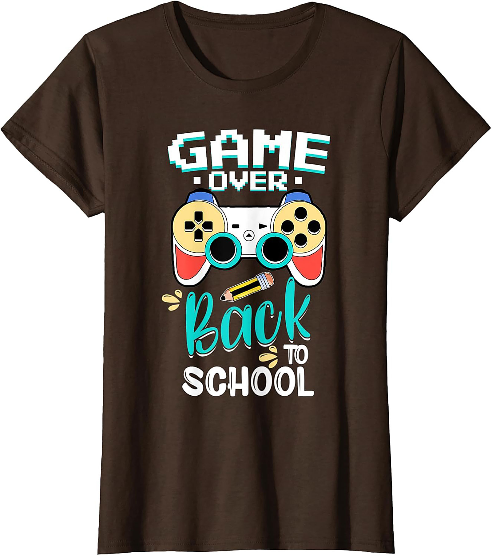 Game Over Back to School Funny Graphic Tee | Student Gamer Unisex Shirt