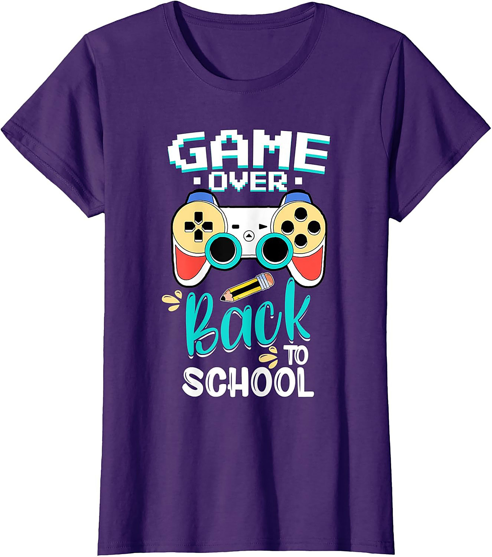 Game Over Back to School Funny Graphic Tee | Student Gamer Unisex Shirt