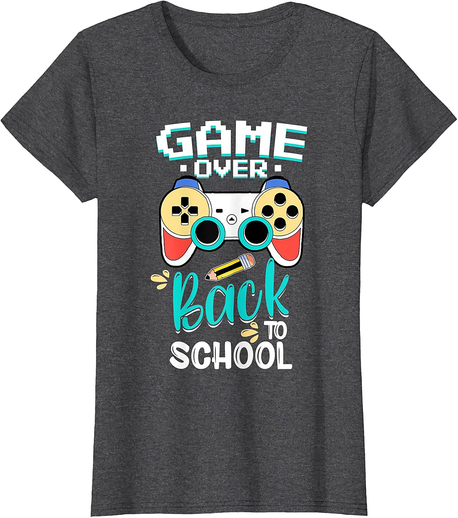Game Over Back to School Funny Graphic Tee | Student Gamer Unisex Shirt