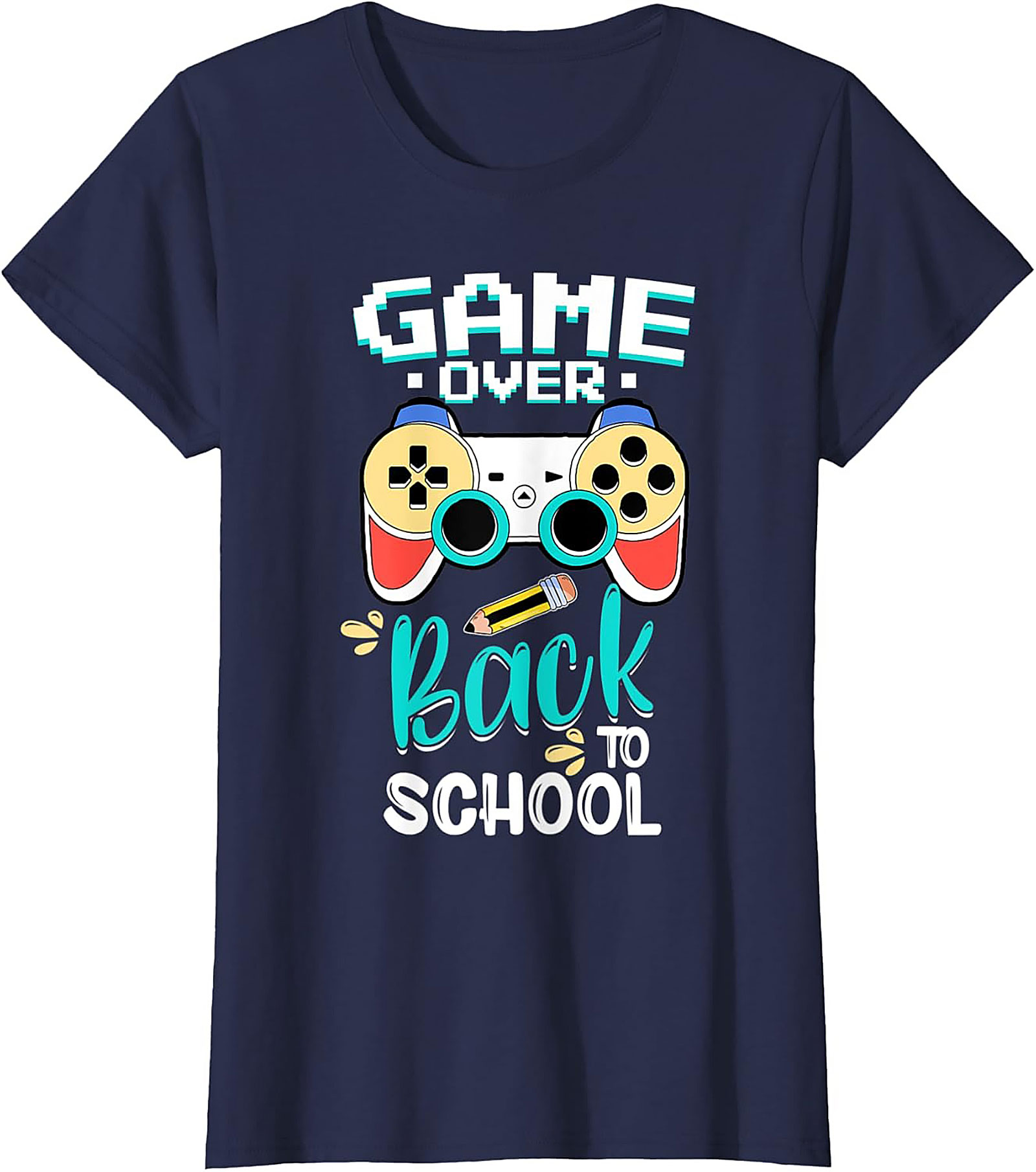 Game Over Back to School Funny Graphic Tee | Student Gamer Unisex Shirt