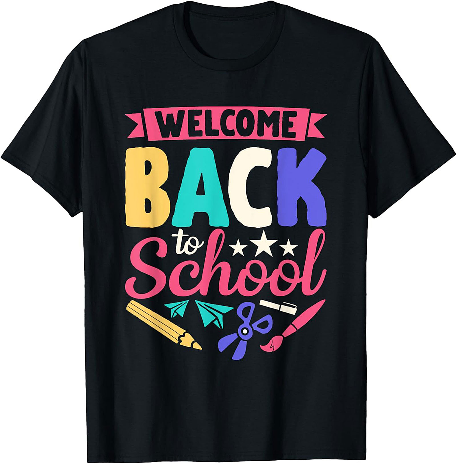 Welcome Back to School T-shirt | Colorful First Day Teacher Graphic Tee