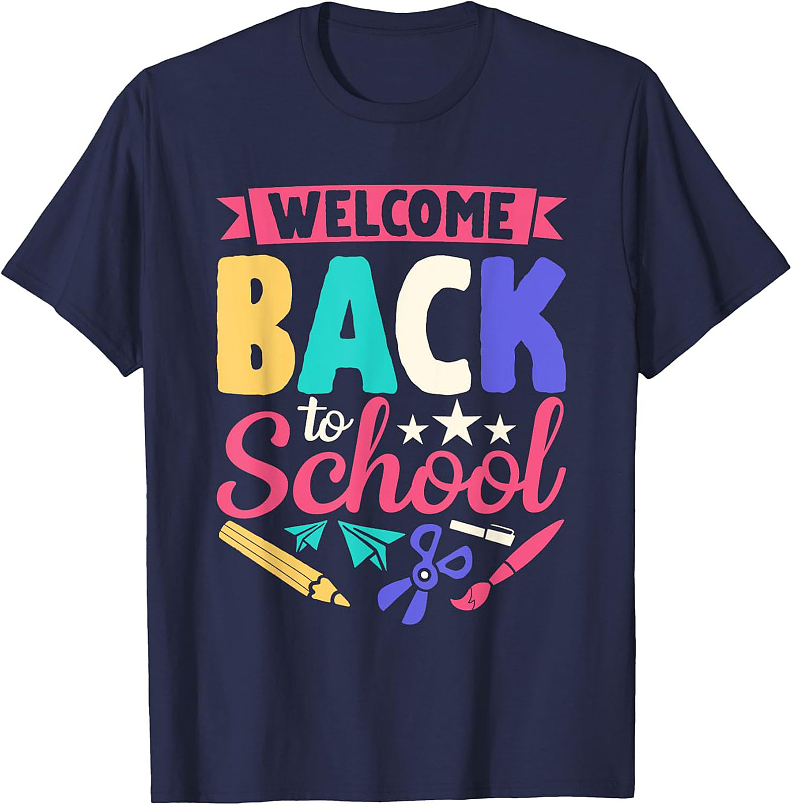 Welcome Back to School T-shirt | Colorful First Day Teacher Graphic Tee