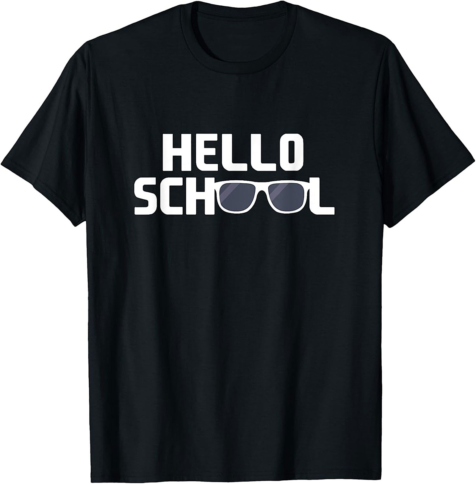 Hello School Funny Back to School Graphic Tee with Glasses