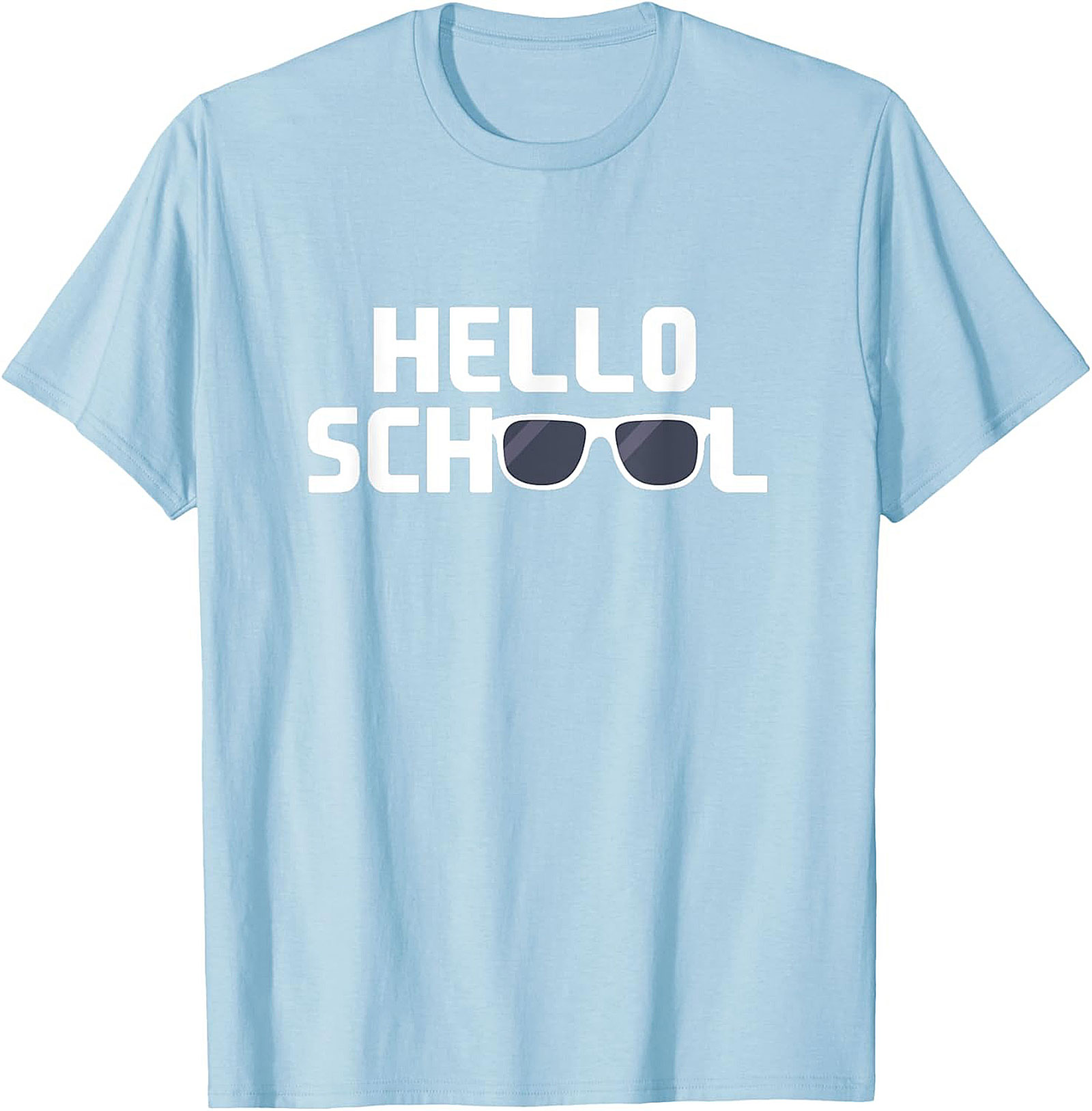 Hello School Funny Back to School Graphic Tee with Glasses