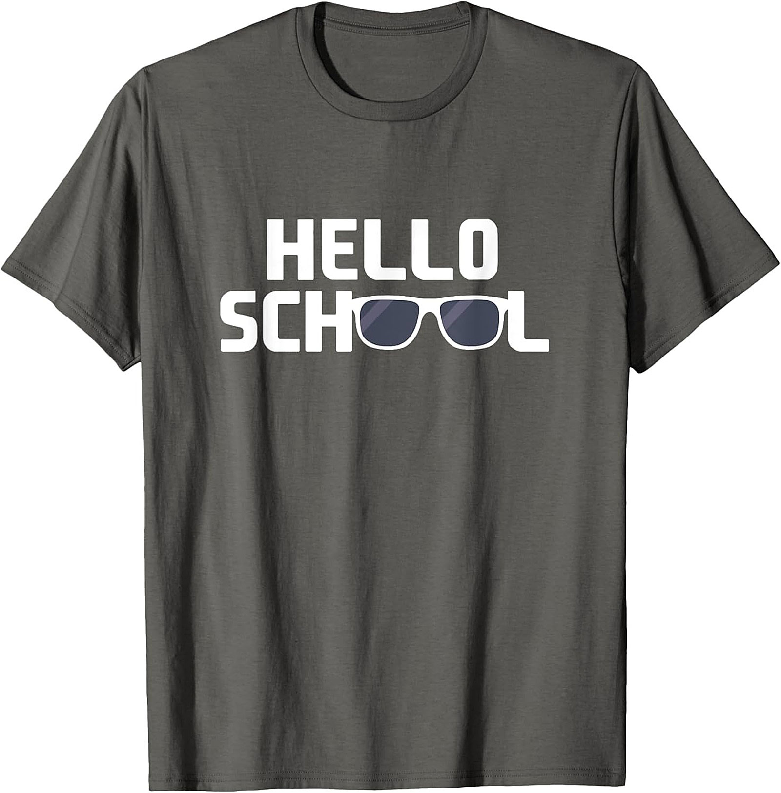 Hello School Funny Back to School Graphic Tee with Glasses