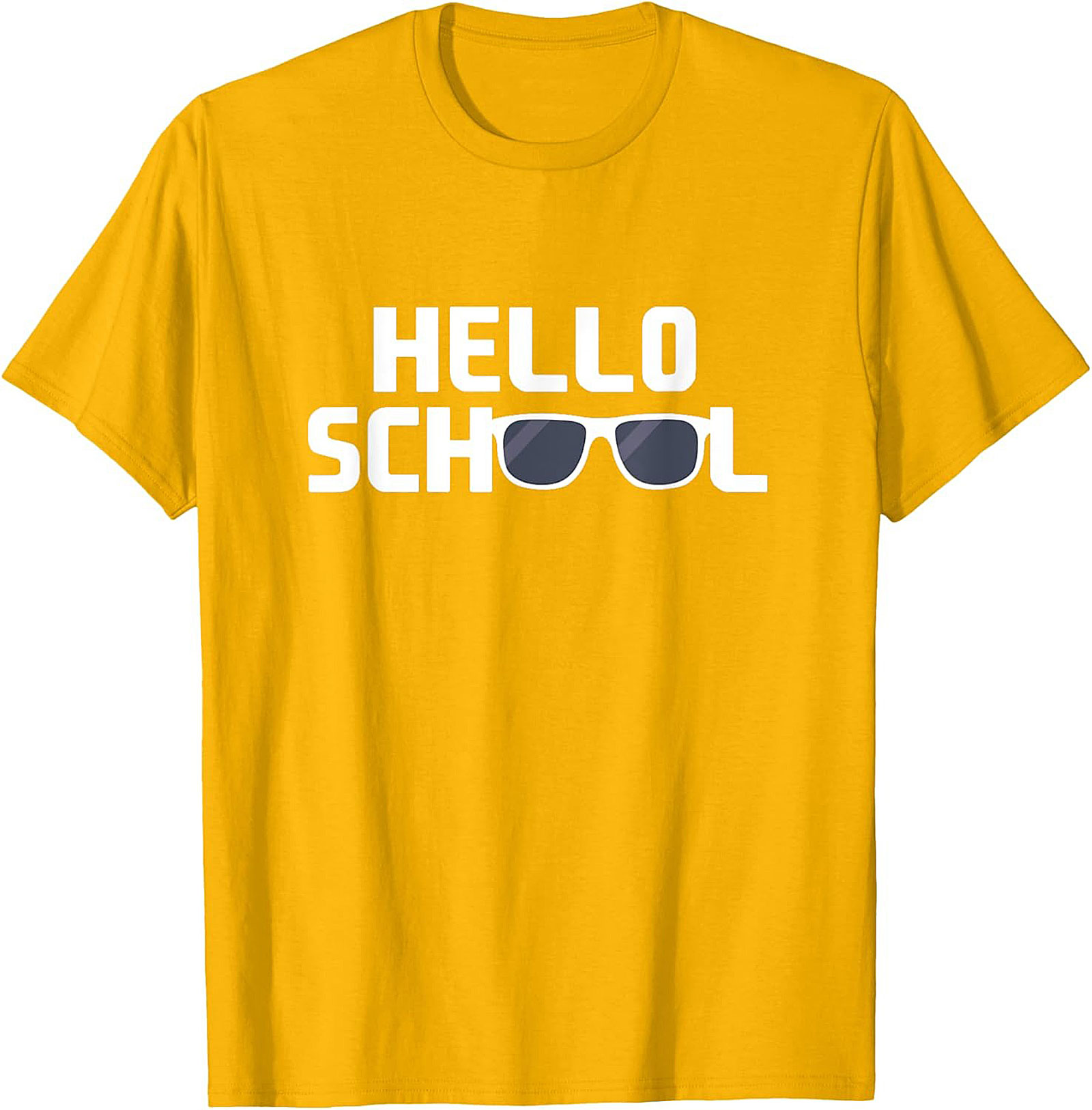 Hello School Funny Back to School Graphic Tee with Glasses