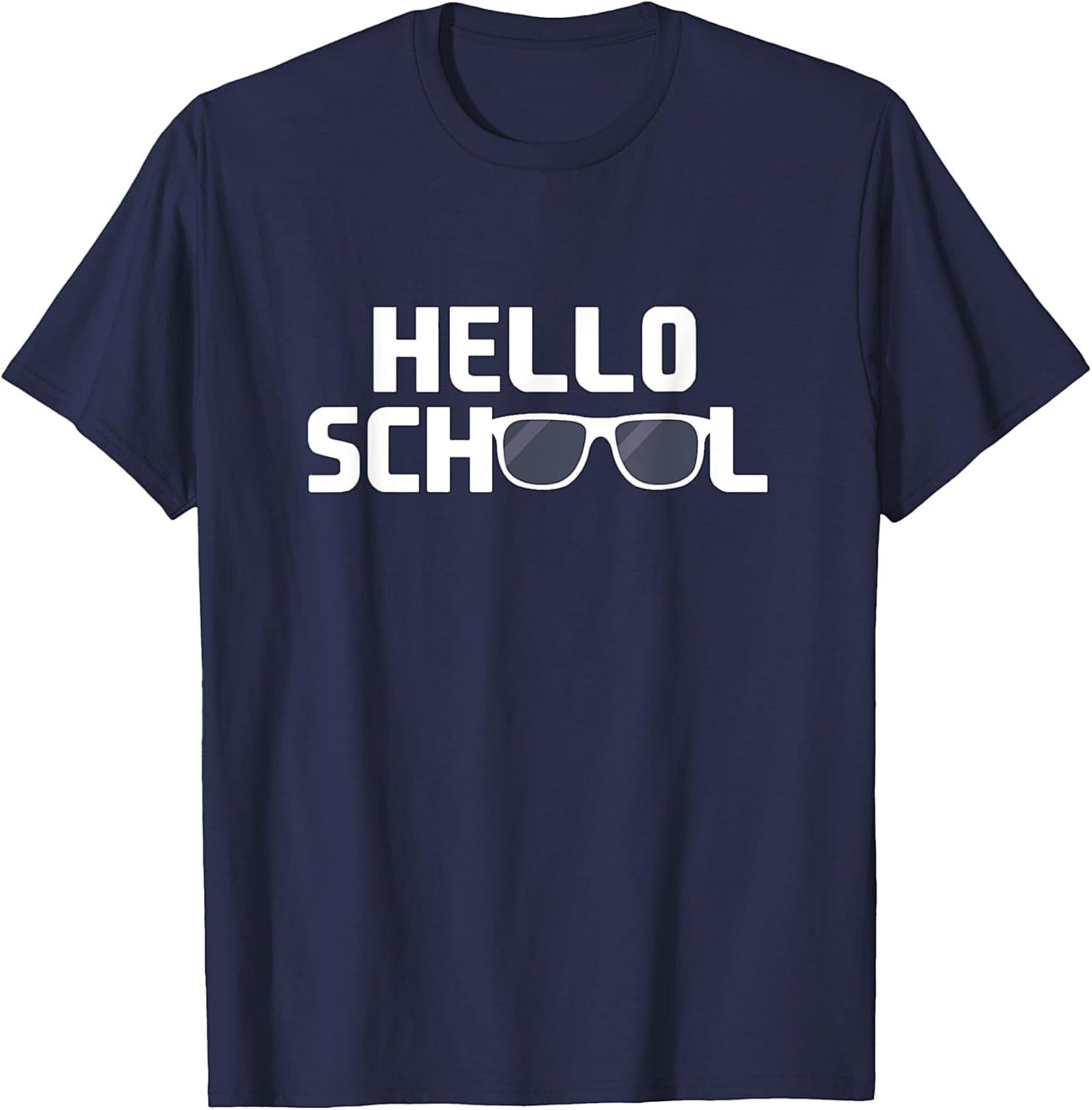 Hello School Funny Back to School Graphic Tee with Glasses